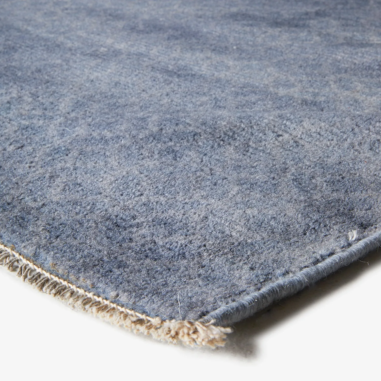 Purple Overdyed Wool Rug - 4' x 9'11"