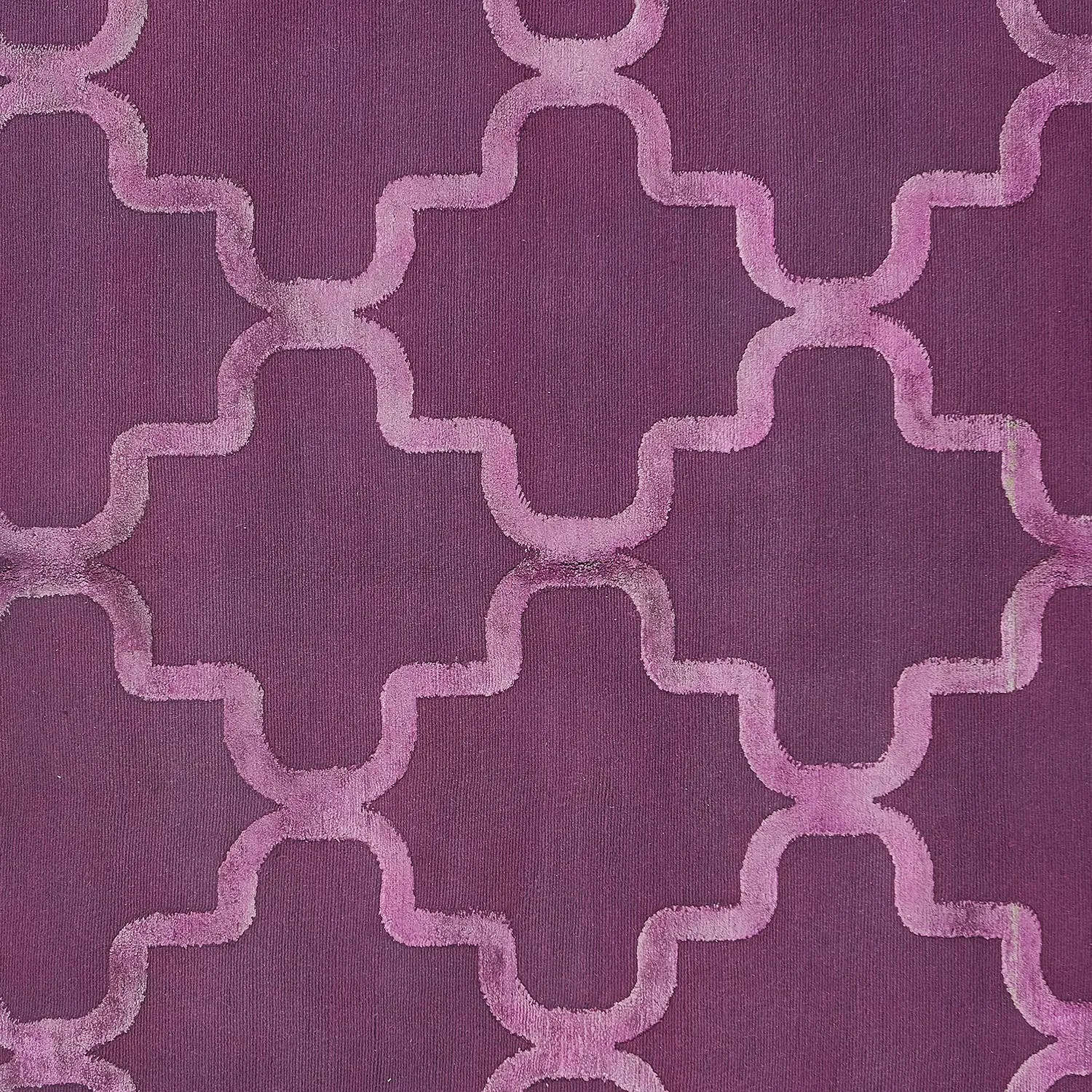 Purple Overdyed Wool Rug - 5'1" x 5'10"