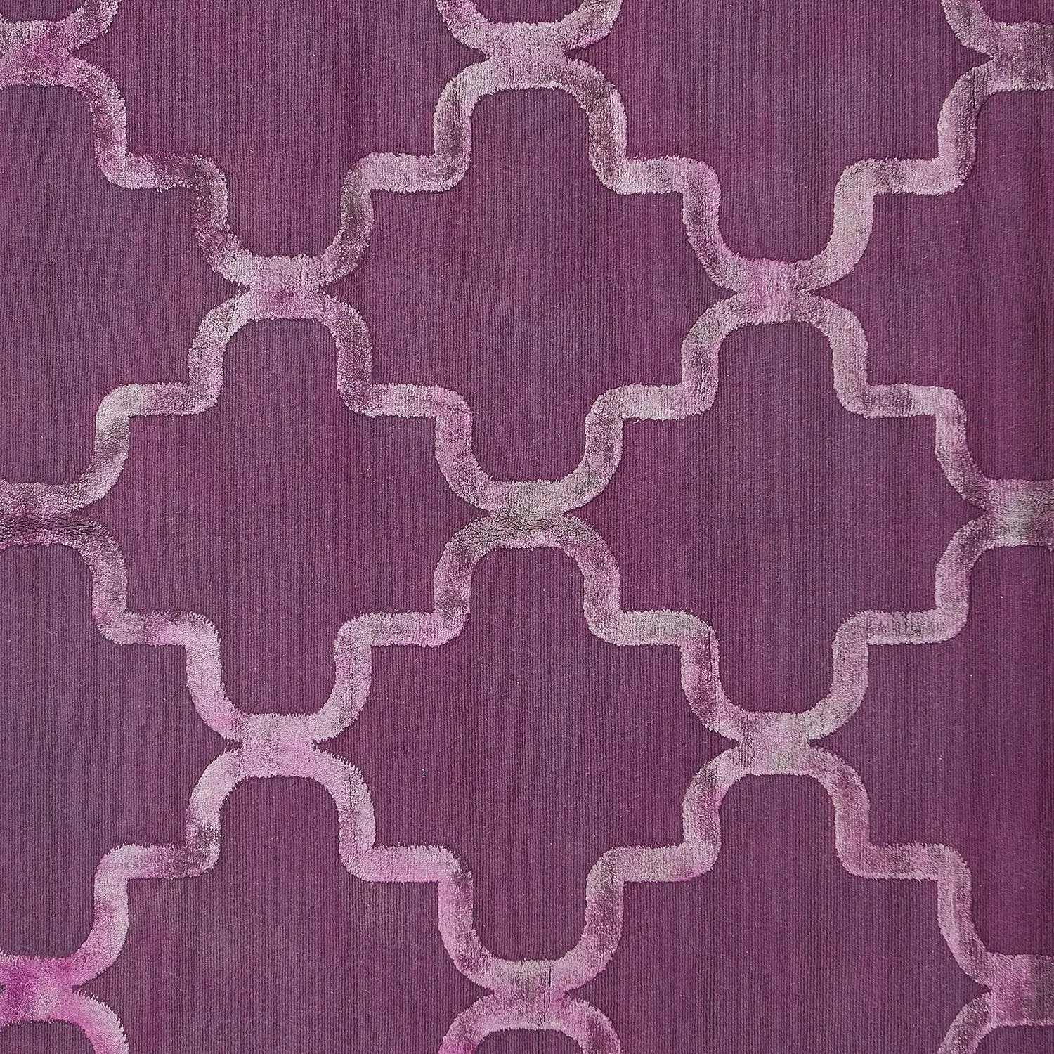 Purple Overdyed Wool Rug - 5'1" x 6'