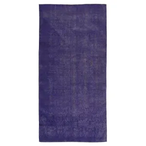 Purple Overdyed Wool Rug - 7'1" x 14'9"