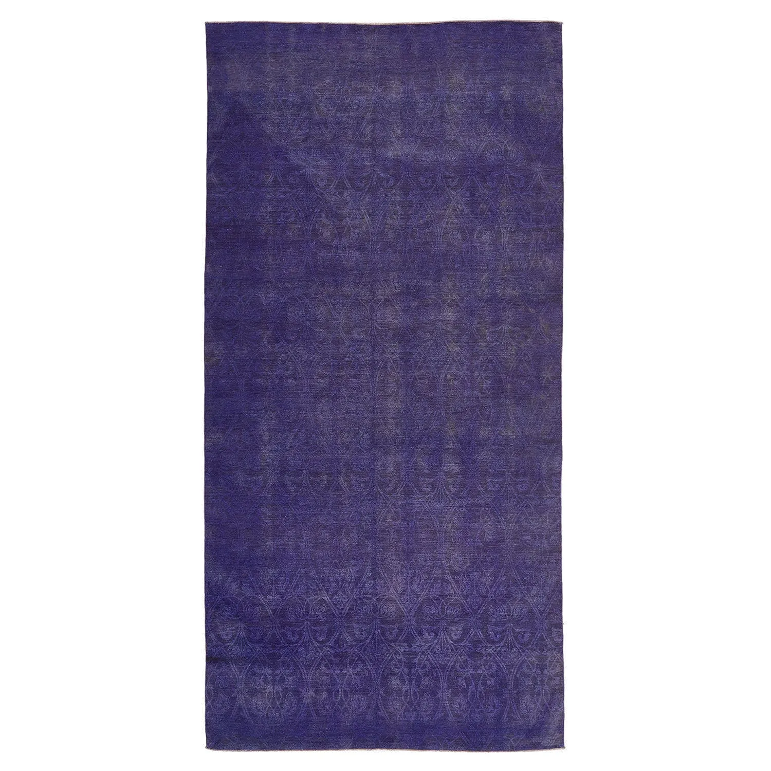 Purple Overdyed Wool Rug - 7'1" x 14'9"