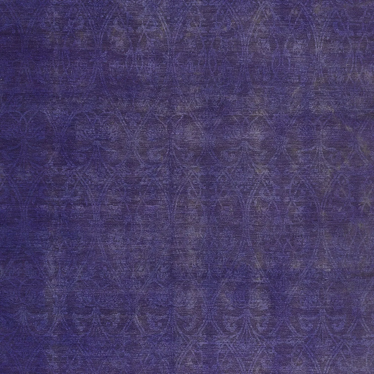 Purple Overdyed Wool Rug - 7'1" x 14'9"