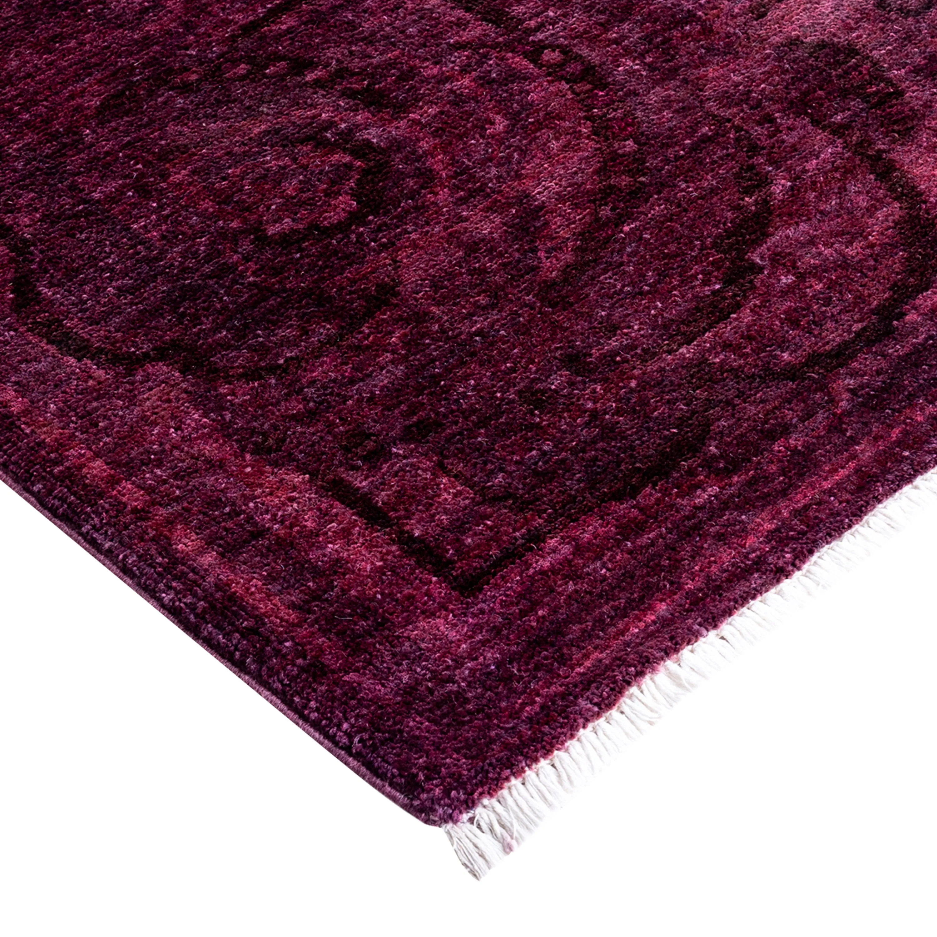 Purple Overdyed Wool Rug - 8'1" x 10'3"