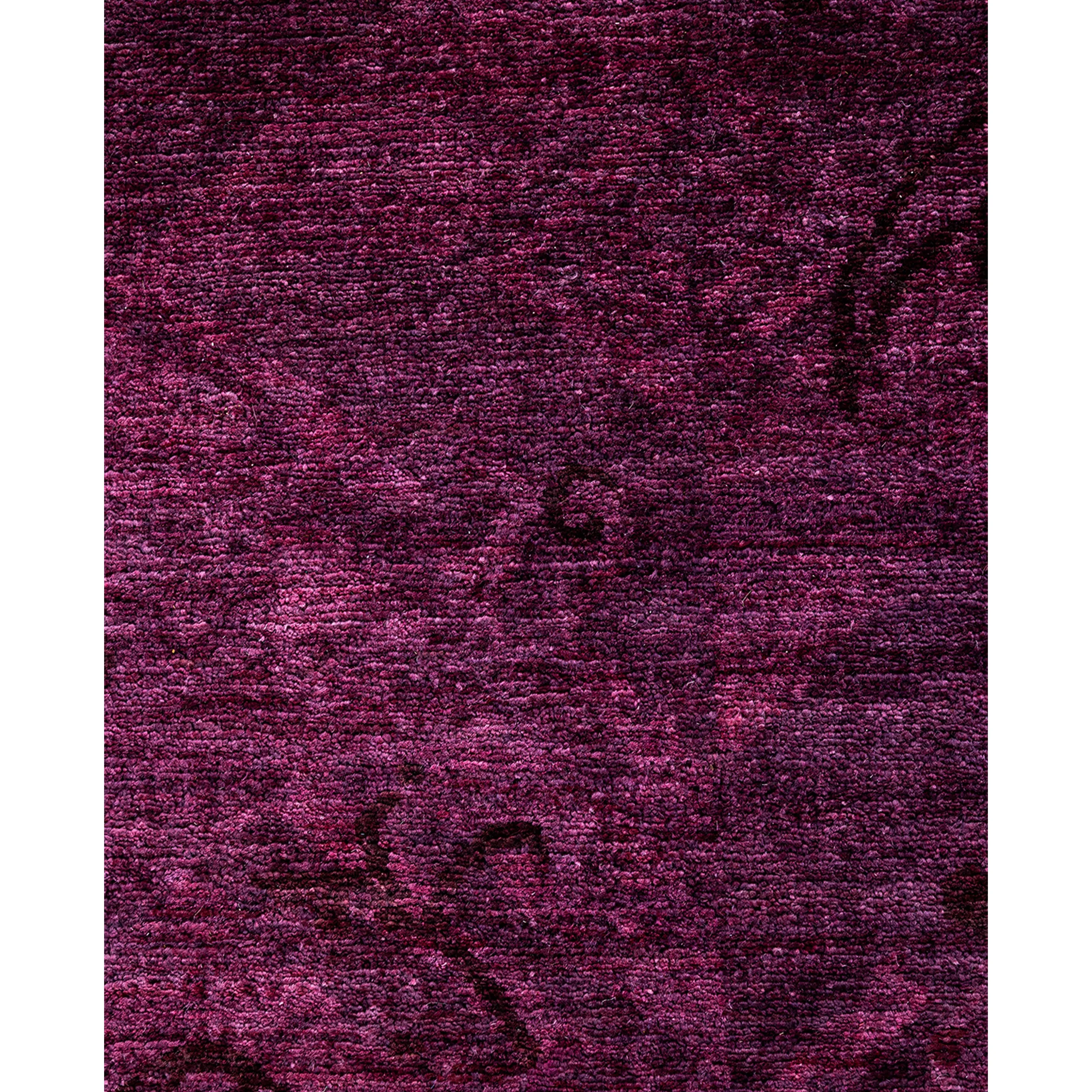 Purple Overdyed Wool Rug - 8'1" x 10'3"
