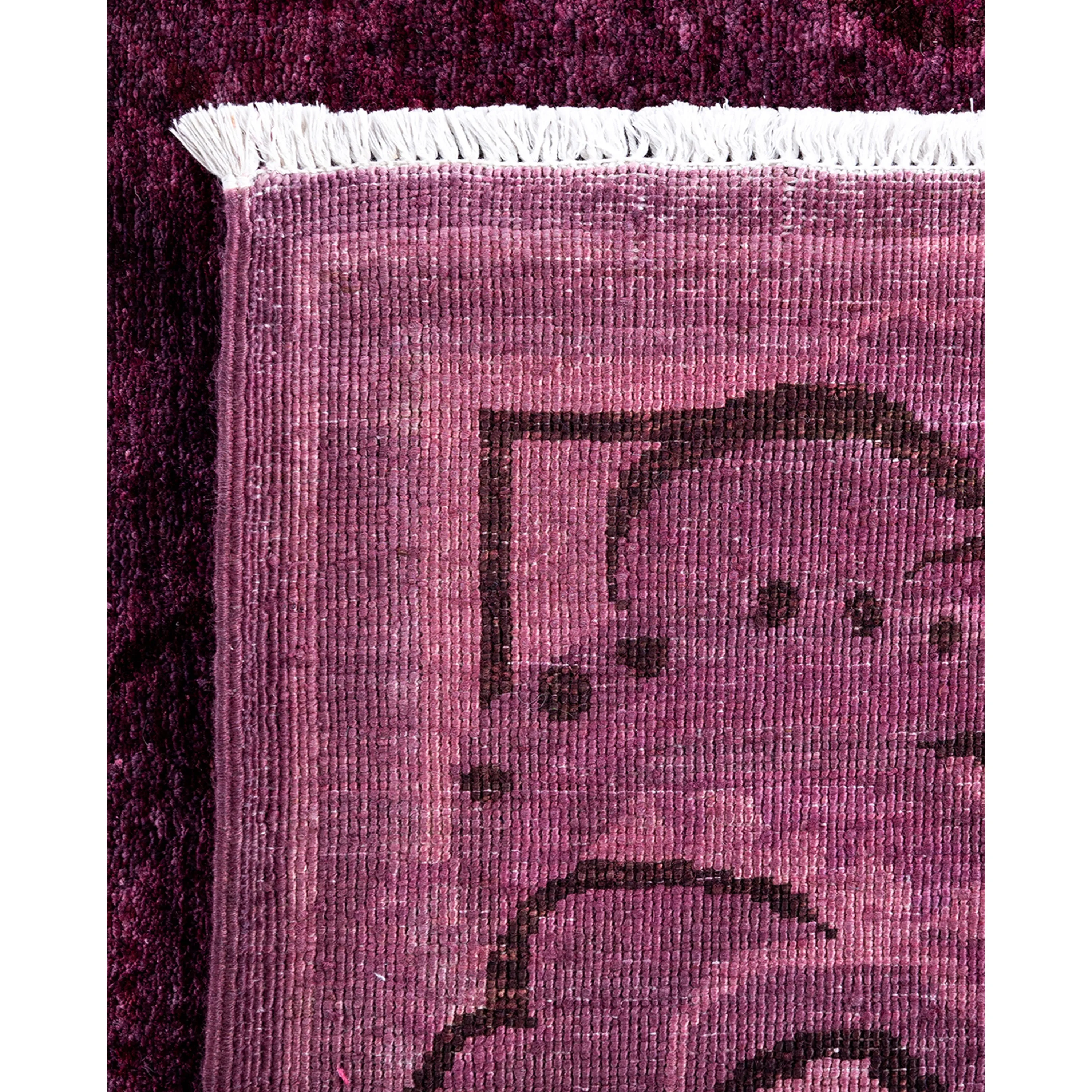Purple Overdyed Wool Rug - 8'1" x 10'3"