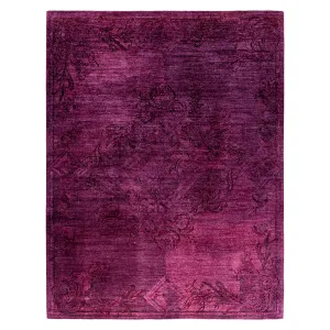 Purple Overdyed Wool Rug - 8'1" x 10'3"