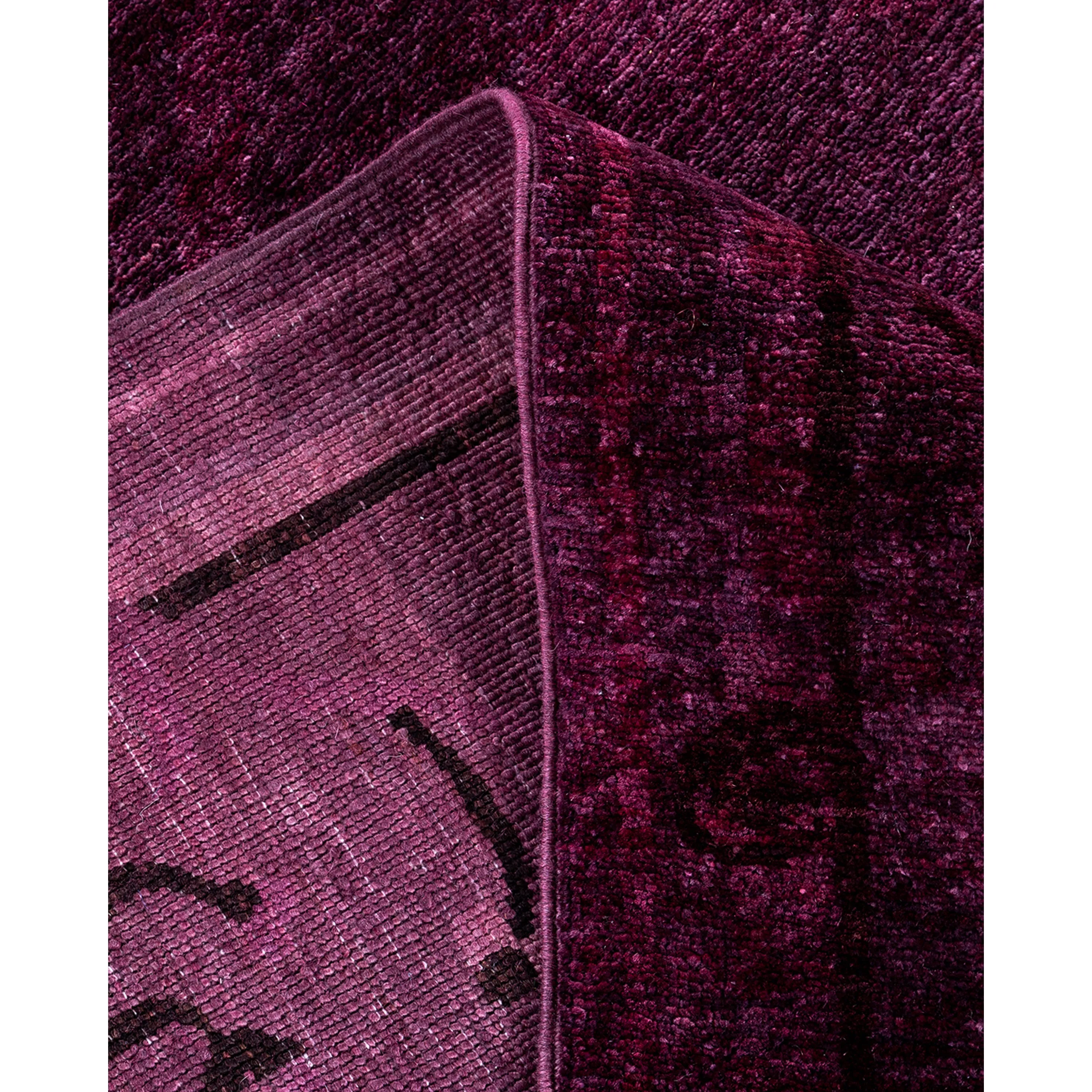 Purple Overdyed Wool Rug - 8'1" x 10'3"