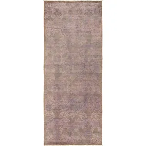 Purple Transitional Wool Runner - 4'2" x 10'2"