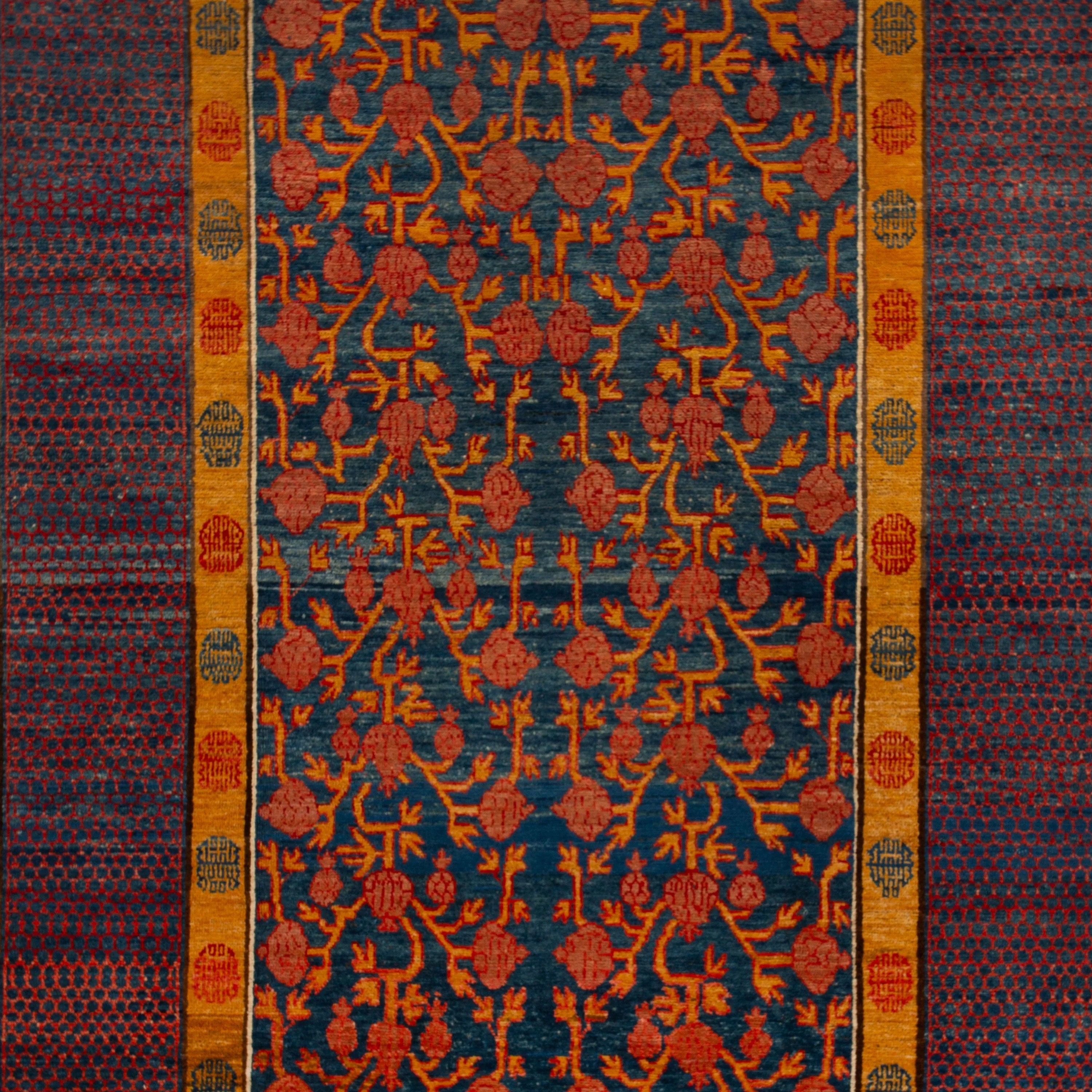 Purple Vintage Traditional Wool Rug - 6'3" x 11'6"
