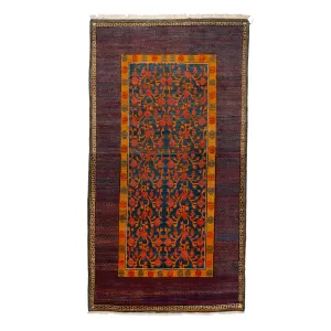 Purple Vintage Traditional Wool Rug - 6'3" x 11'6"