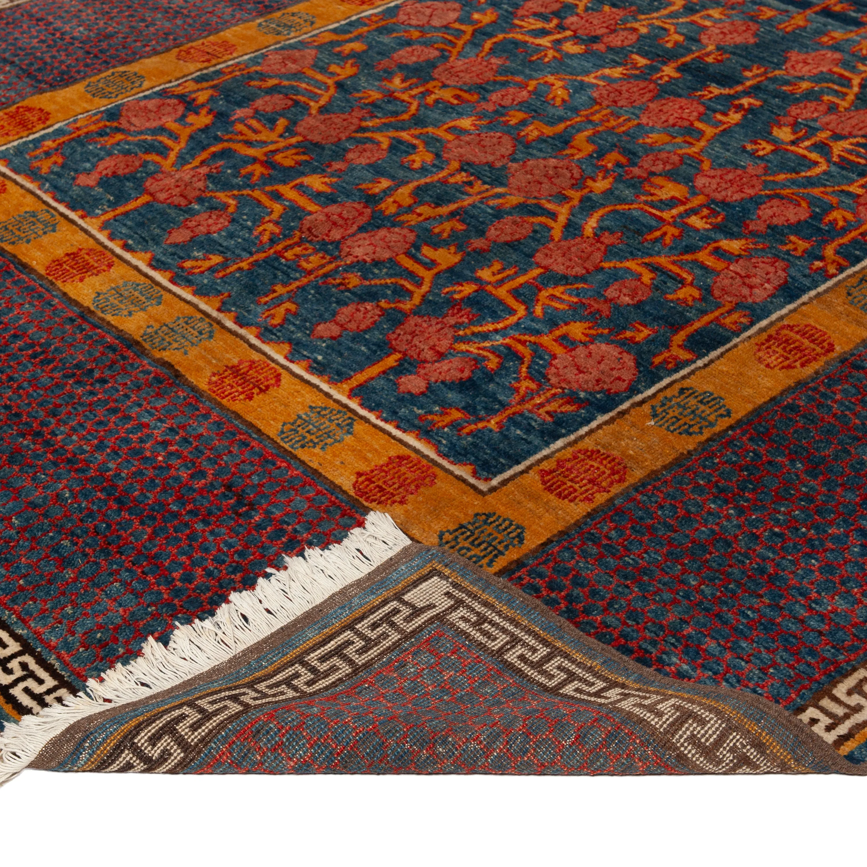 Purple Vintage Traditional Wool Rug - 6'3" x 11'6"