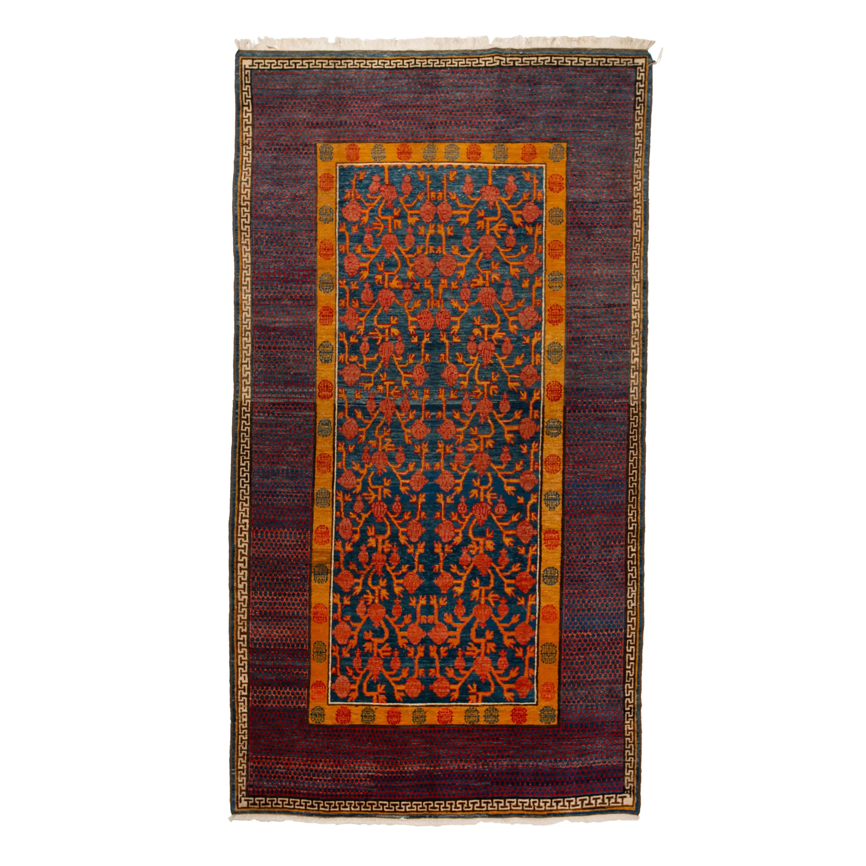 Purple Vintage Traditional Wool Rug - 6'3" x 11'6"