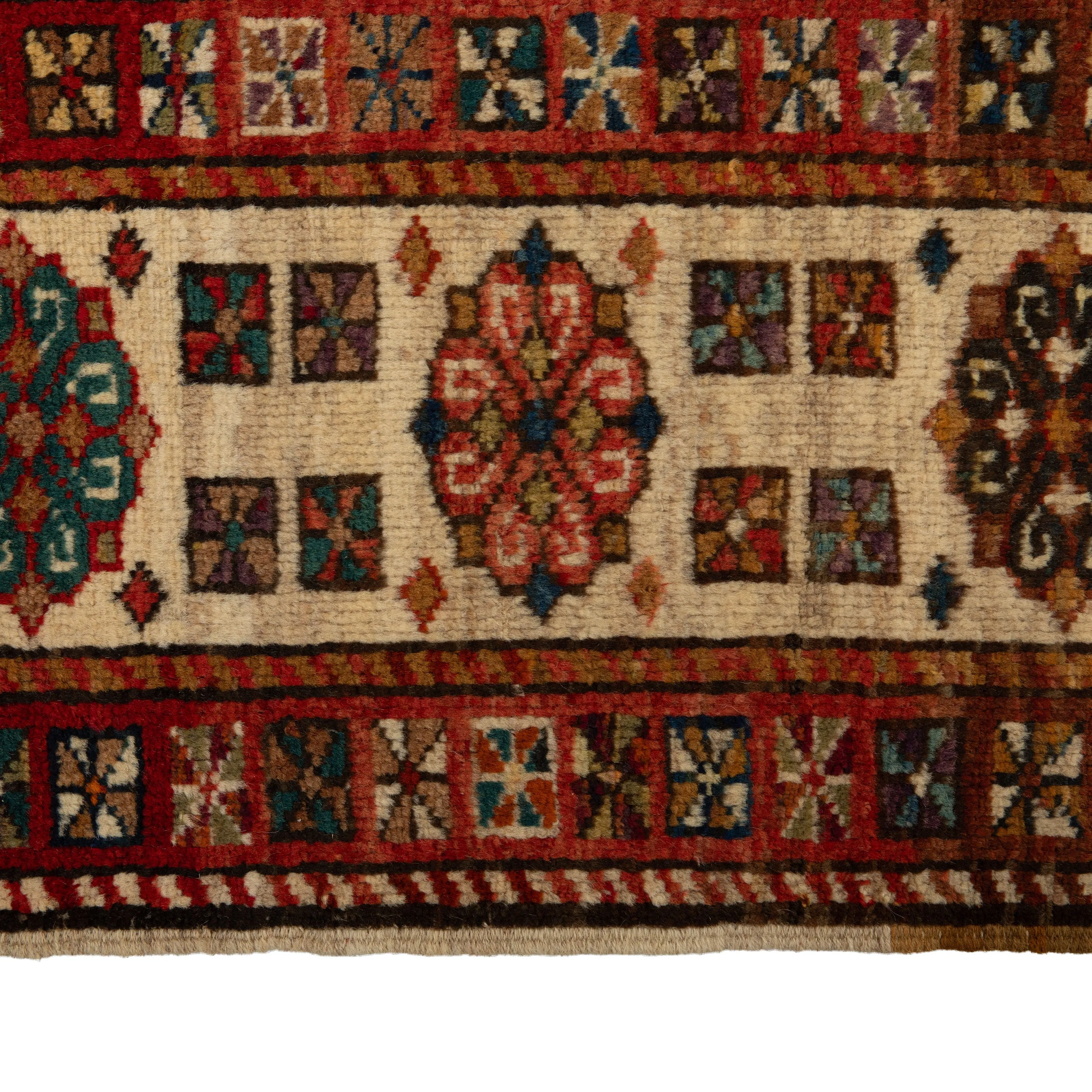 Red & Blue Antique Talish Runner - 3' x 6'3"