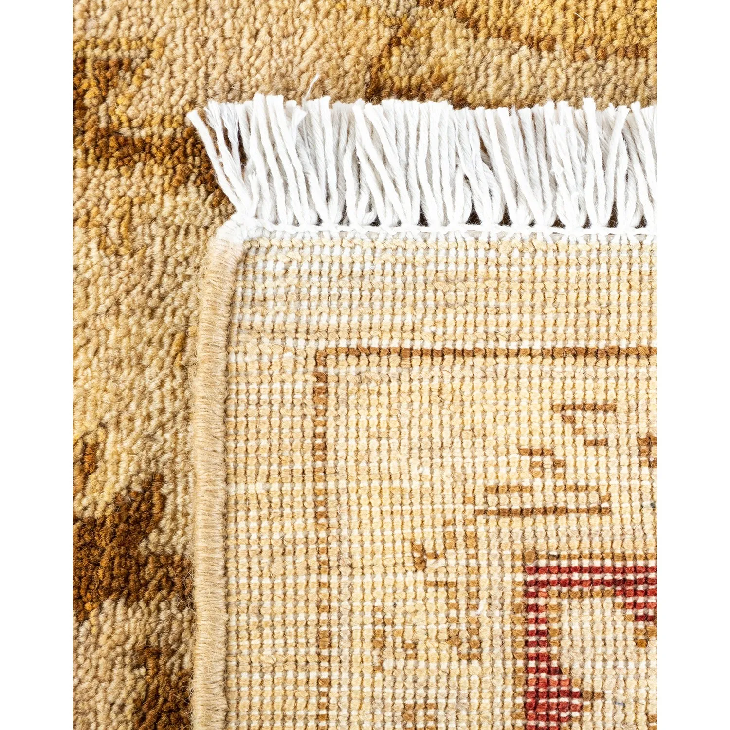 Red & Gold Traditional Wool Rug - 5'10" x 9'1"
