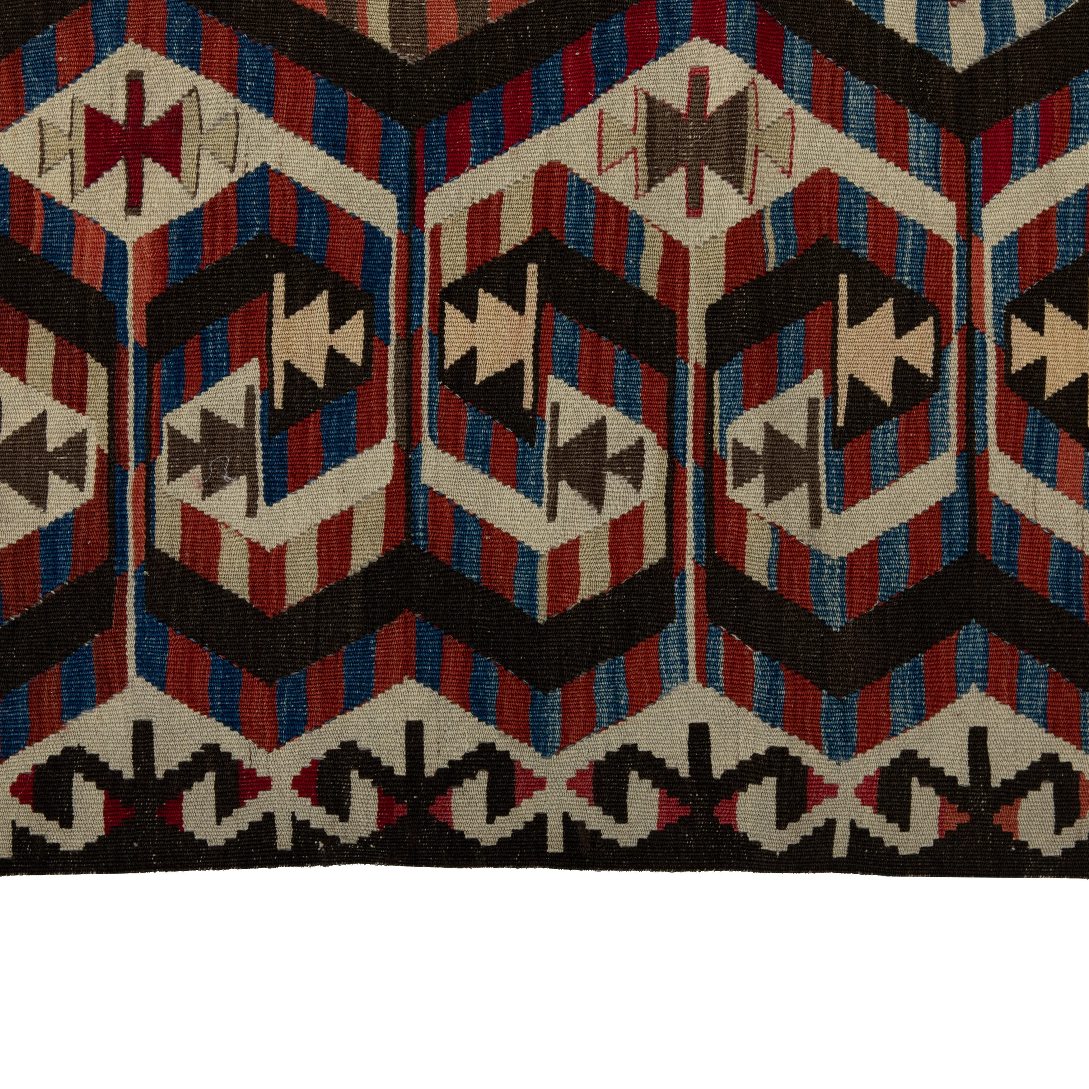Red Anatolian Kilim Rug - 5'6" x 11'5"