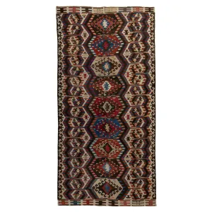 Red Anatolian Kilim Rug - 5'6" x 11'5"