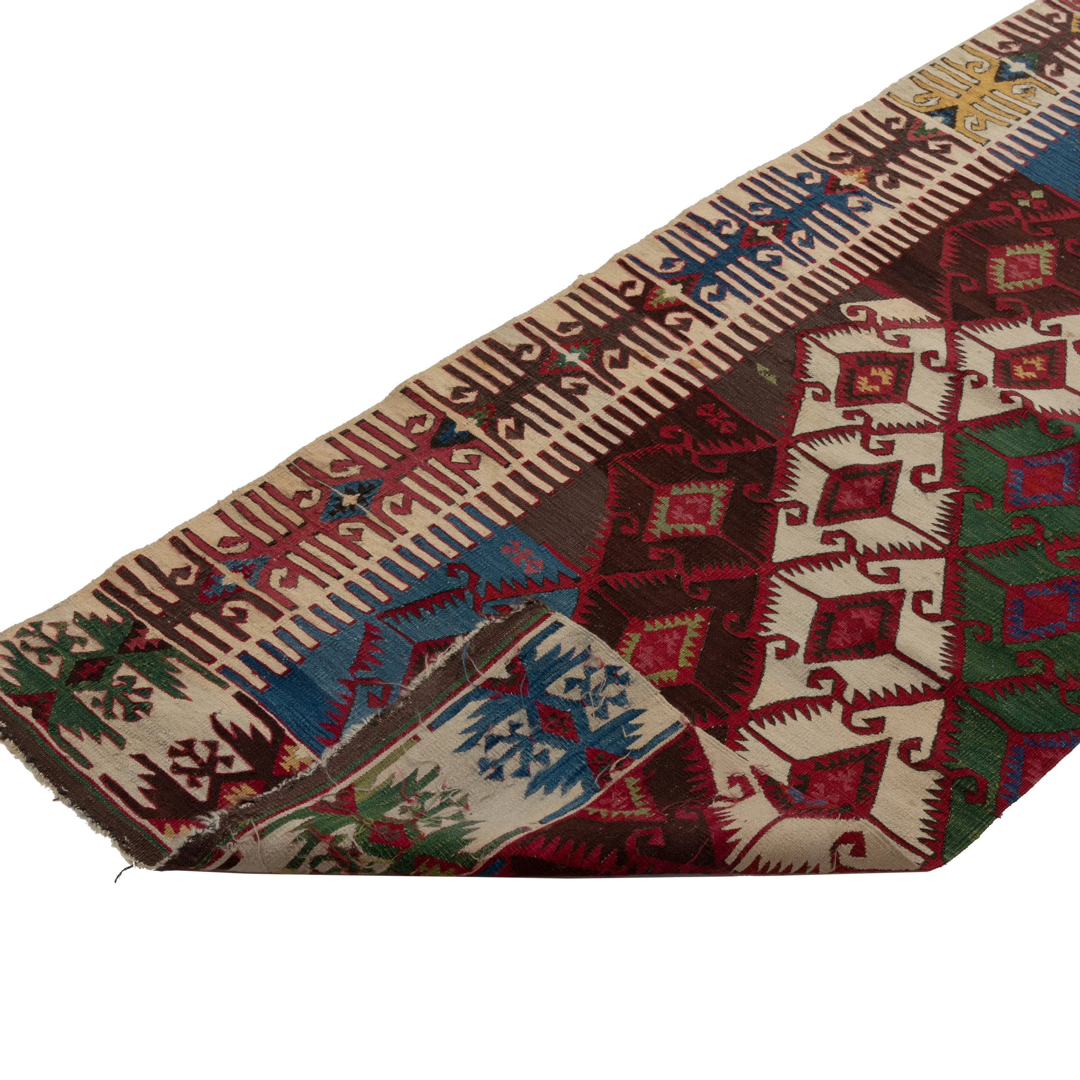 Red Anatolian Kilim Runner - 5'6" x 15'5"