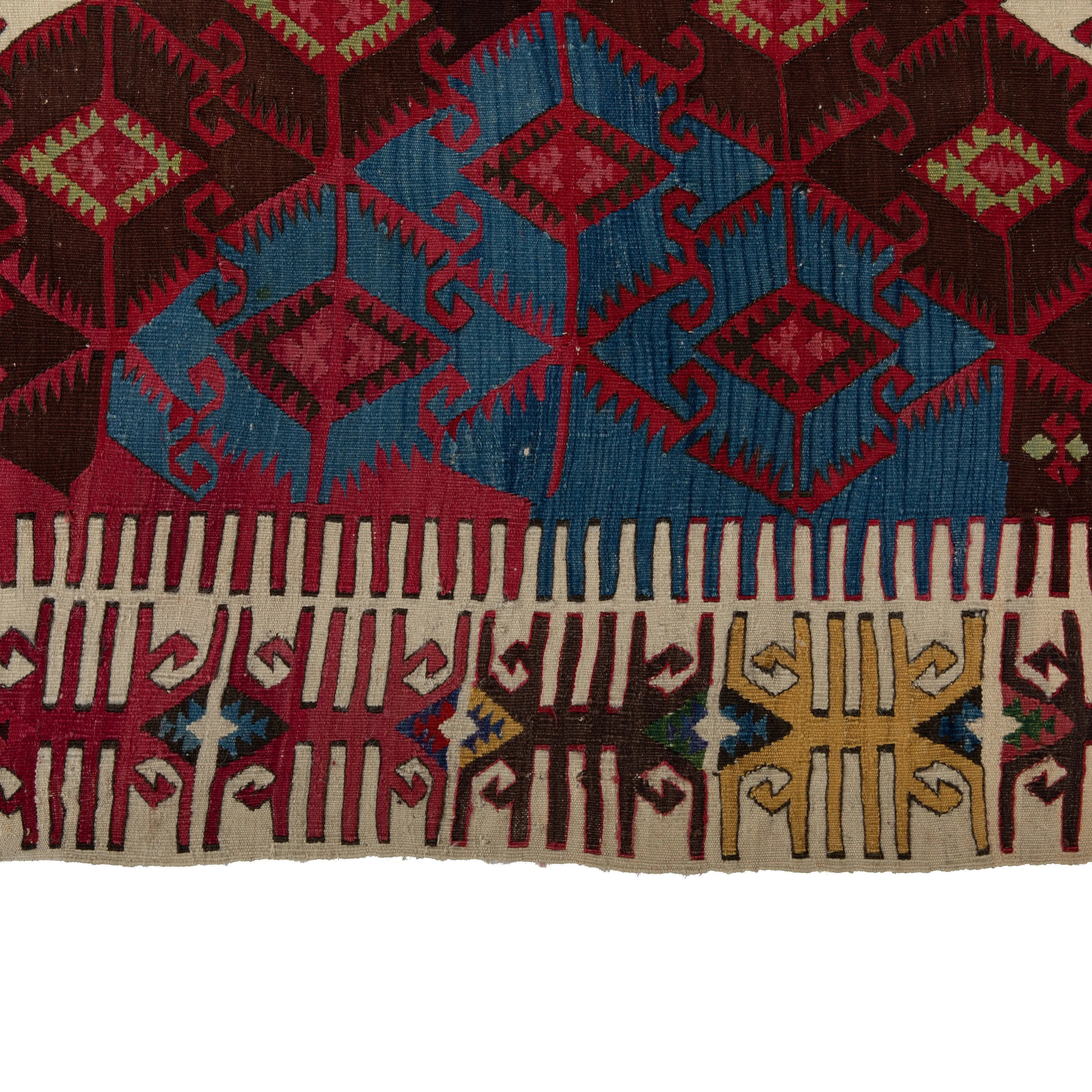Red Anatolian Kilim Runner - 5'6" x 15'5"