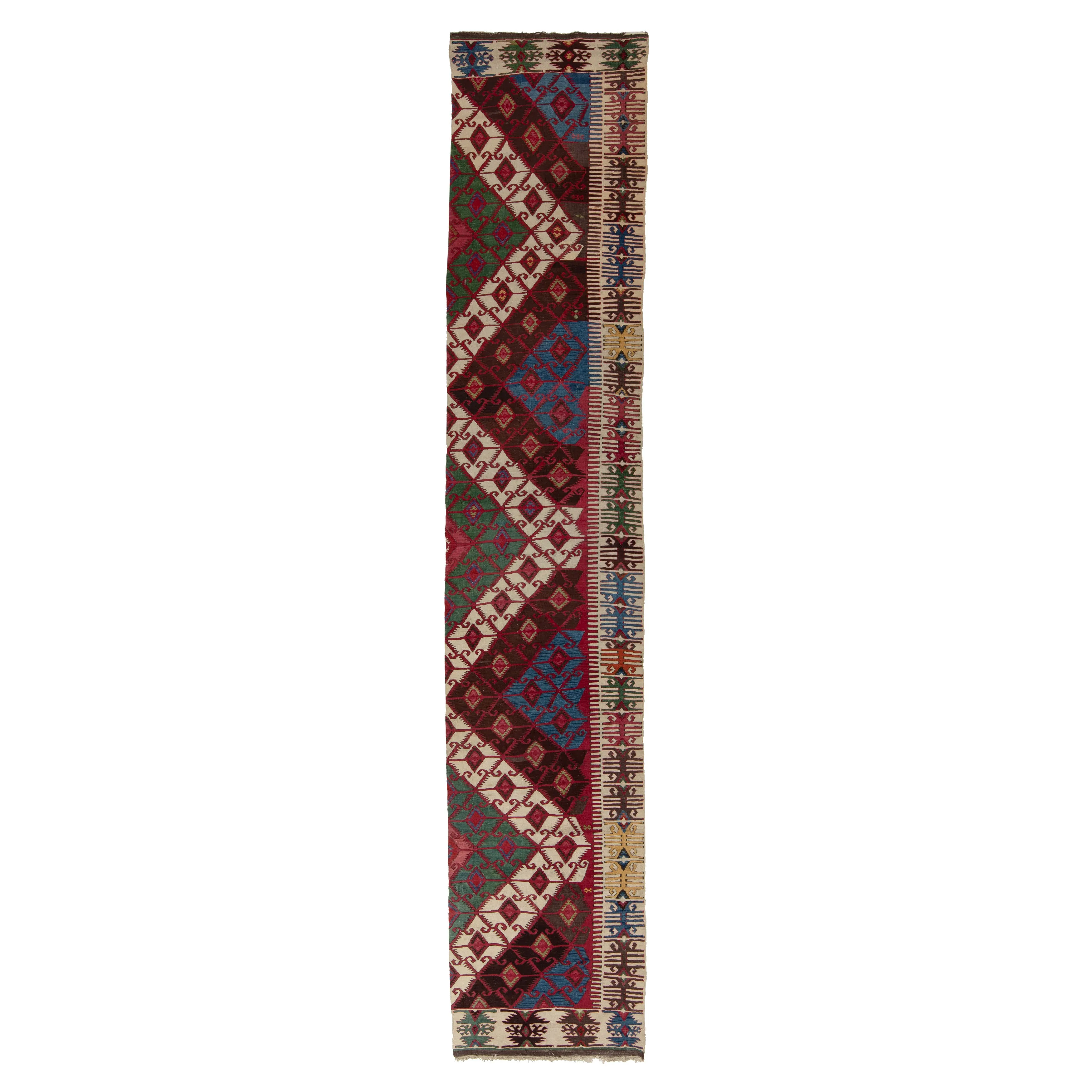 Red Anatolian Kilim Runner - 5'6" x 15'5"