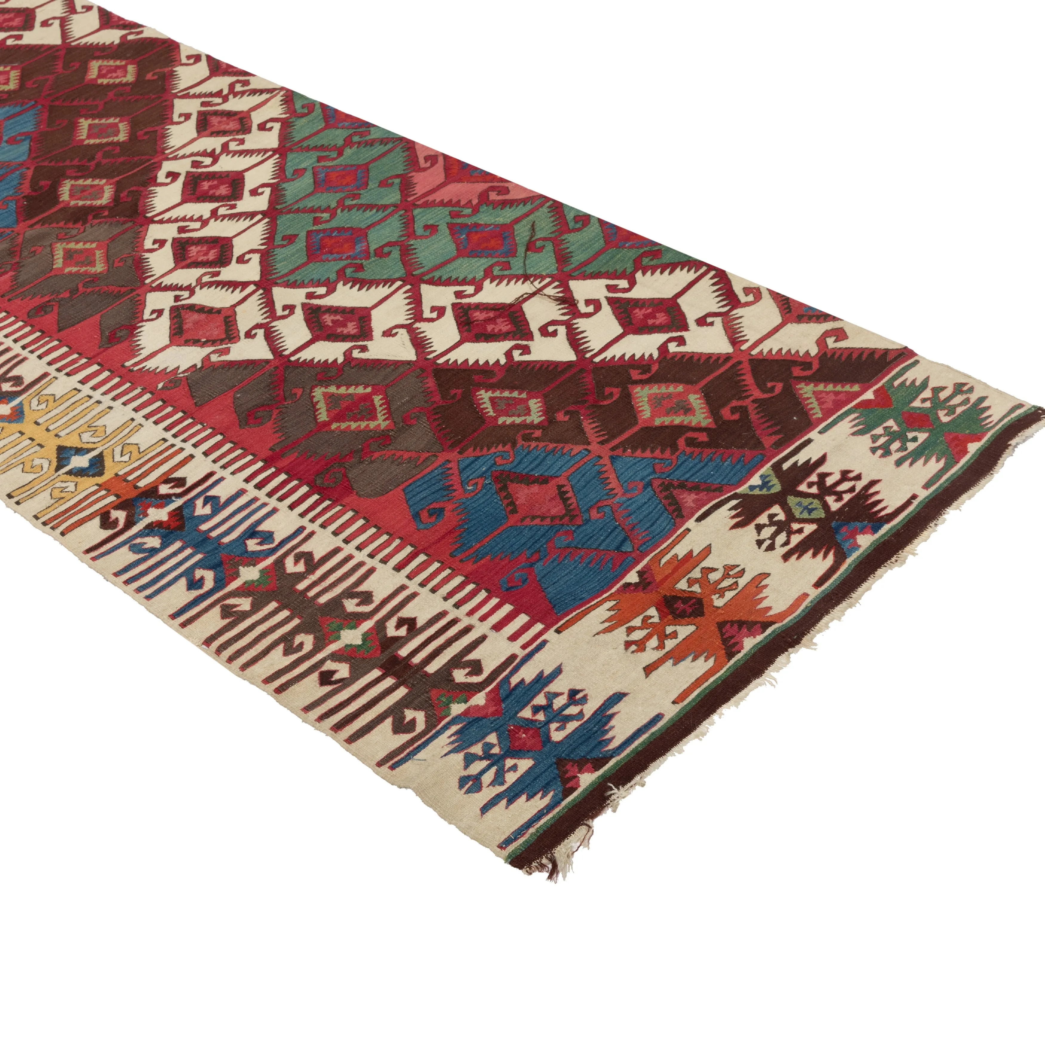 Red Anatolian Kilim Runner - 5'6" x 15'5"