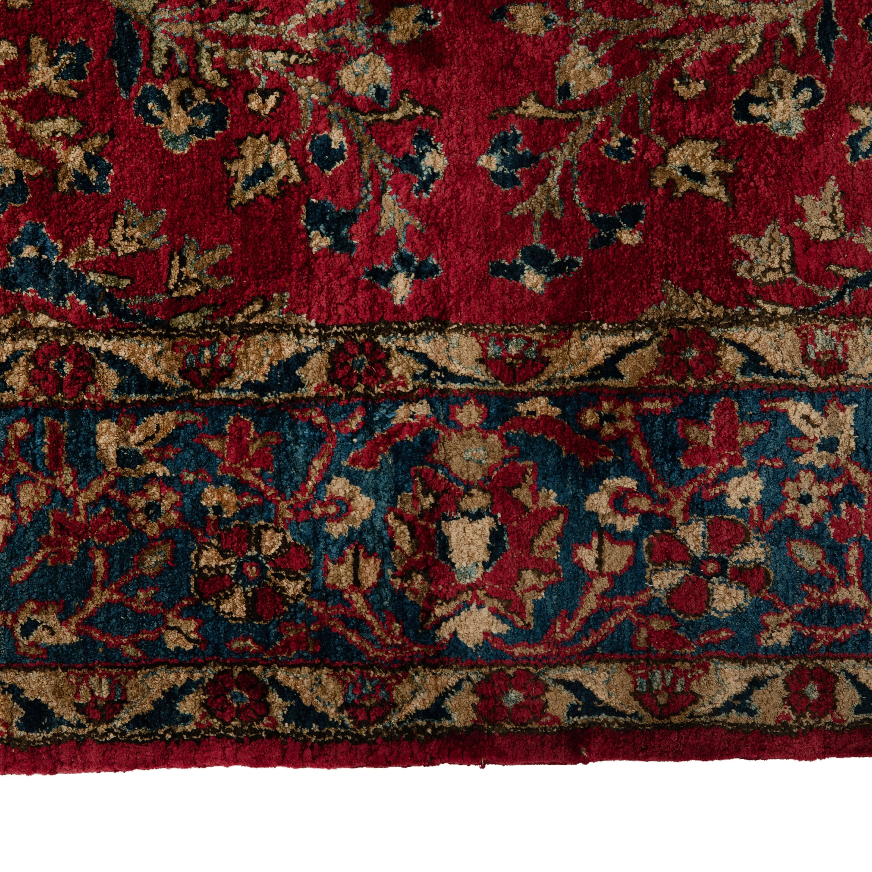 Red Antique Kashan Silk Persian Rug - 3' x 5'