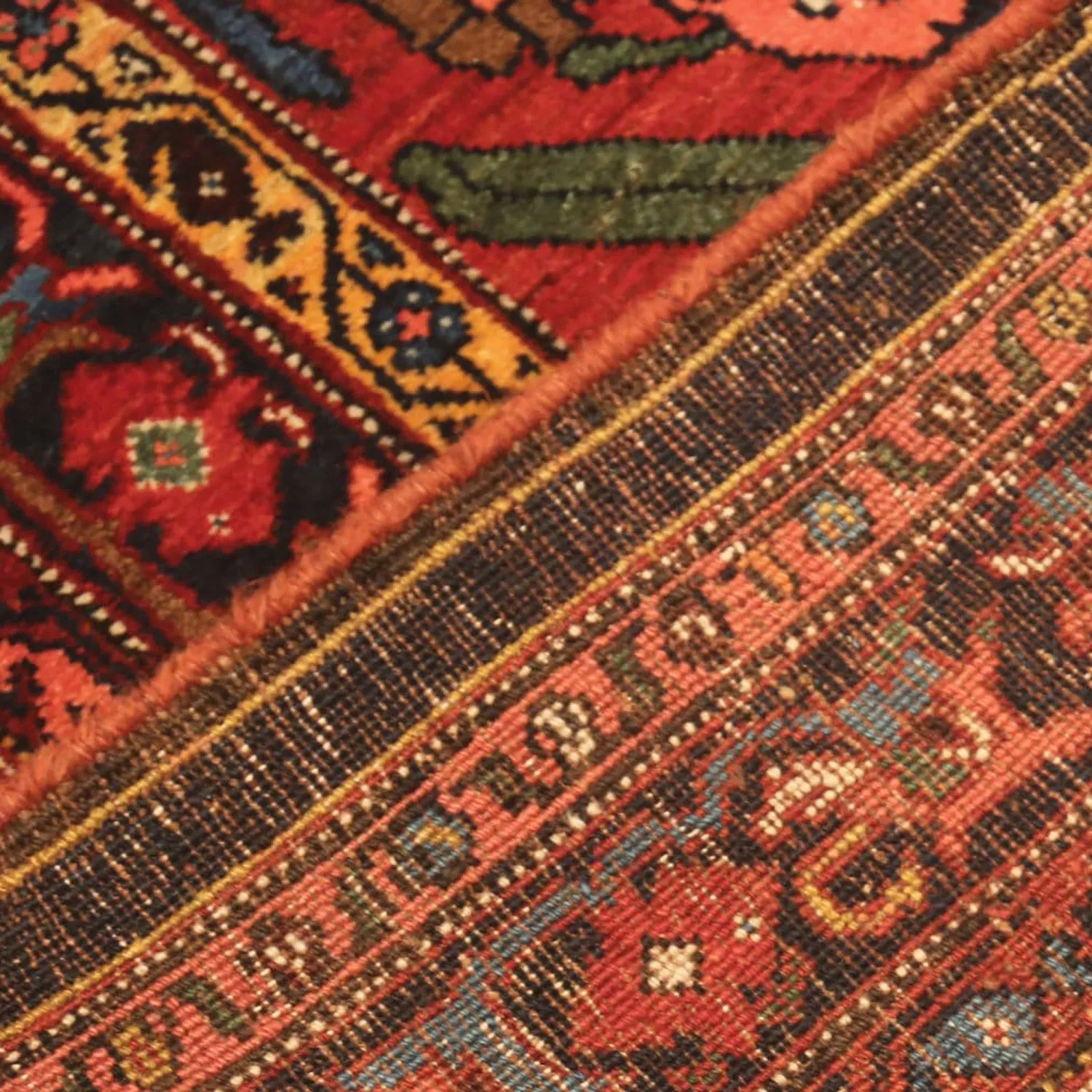 Red Antique Persian Bidjar Rug - 12'10" x 20'3"