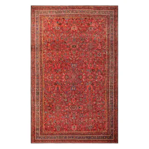 Red Antique Persian Bidjar Rug - 12'10" x 20'3"