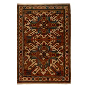 Red Antique Persian Talish Rug - 3'2" x 4'8"