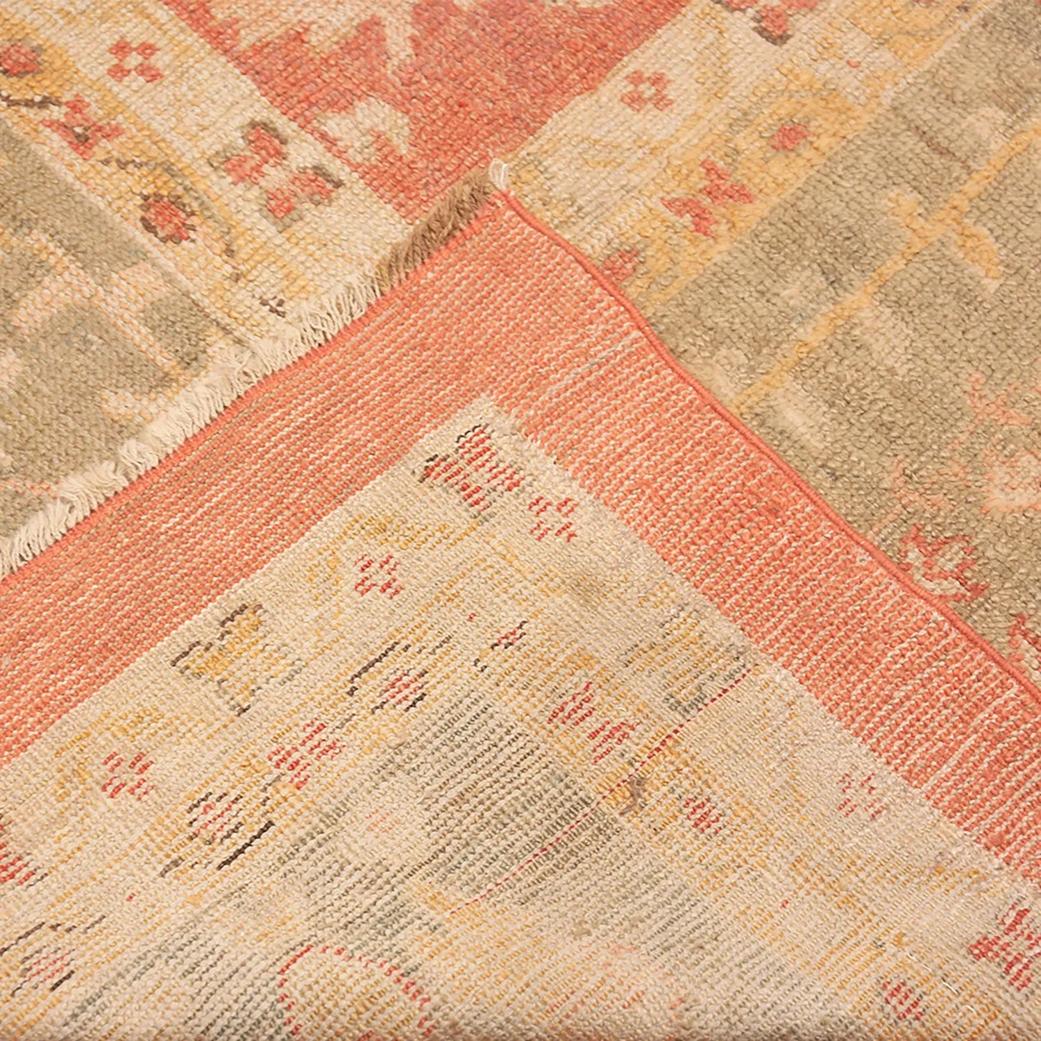Red Antique Turkish Oushak Rug - 13'6" x 16'6"