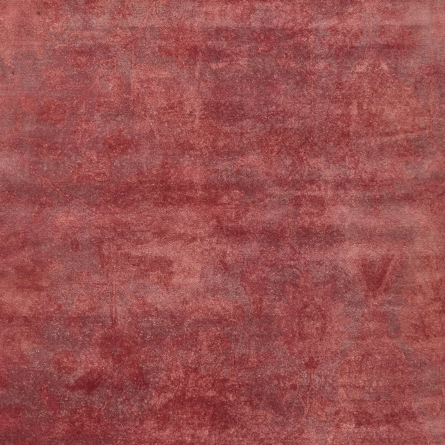 Red Overdyed Wool Rug - 3'10" x 8'8"