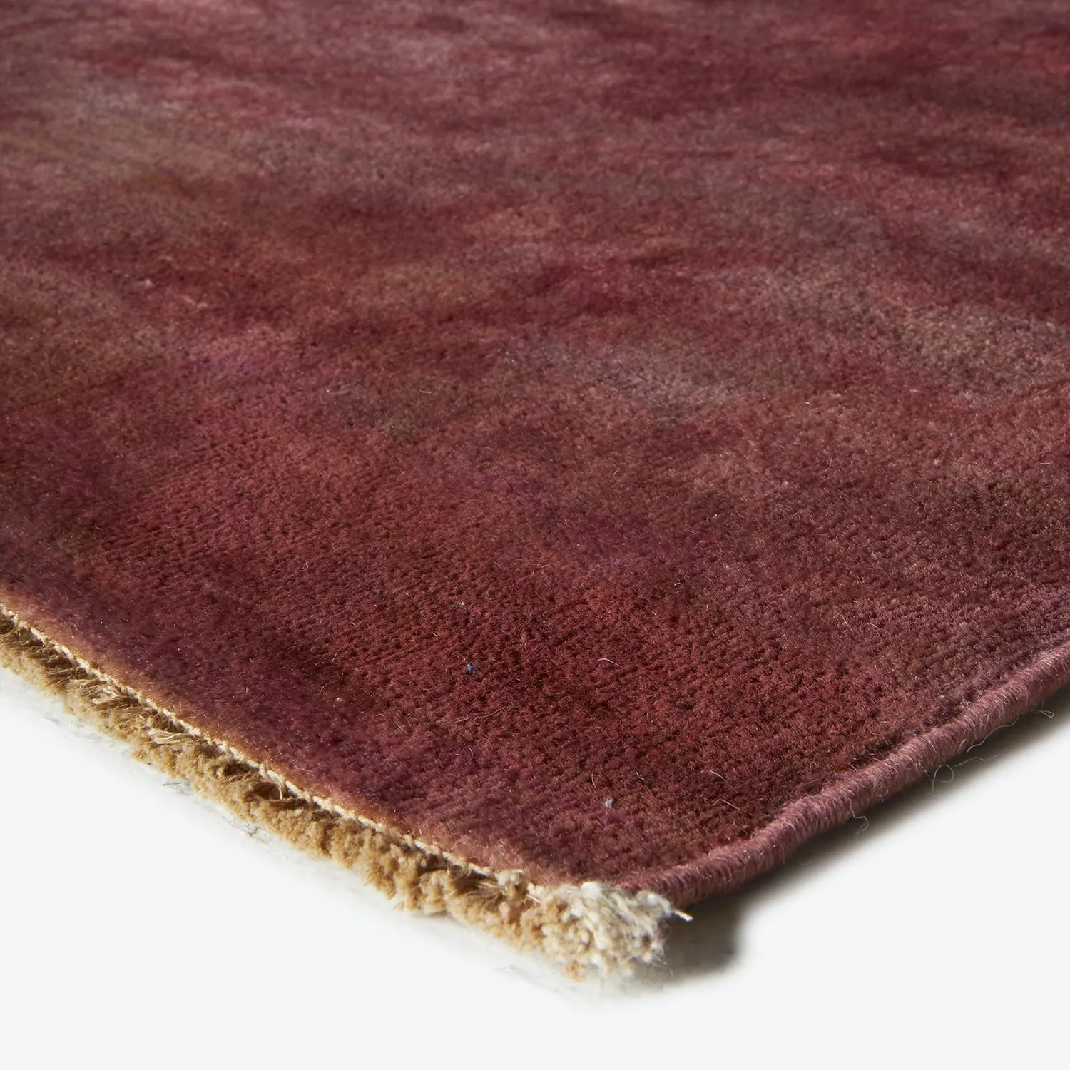 Red Overdyed Wool Rug - 3'10" x 8'8"