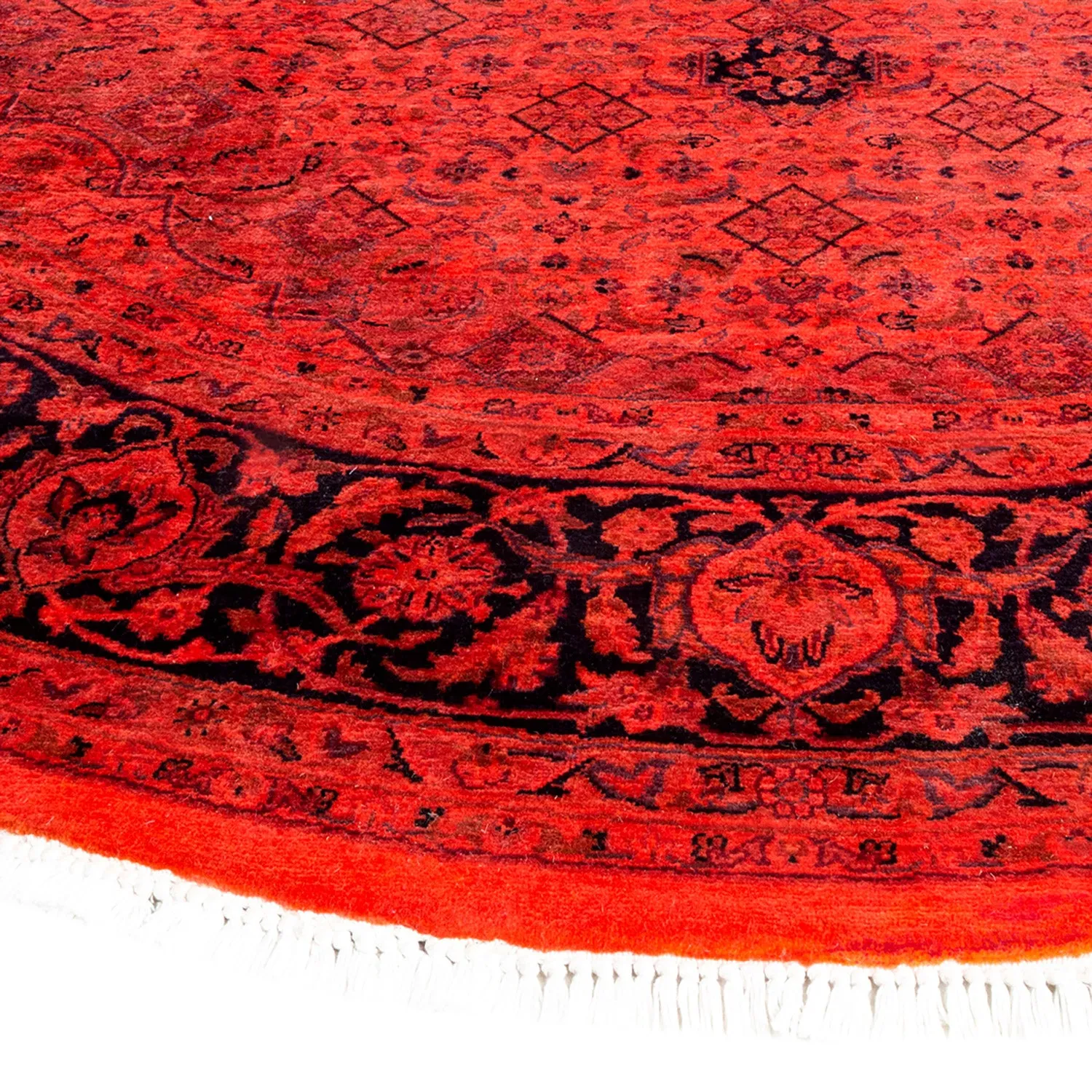 Red Overdyed Wool Rug - 6'8" x 6'8"