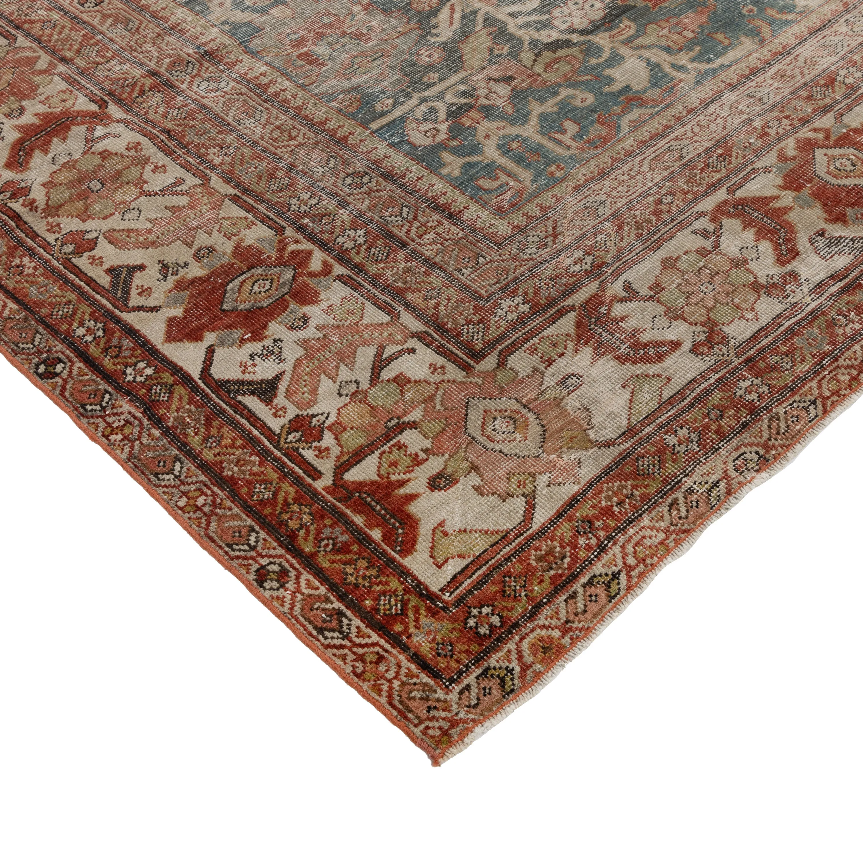 Red Sultanbad Vintage Rug - 10'6" x 13'4"