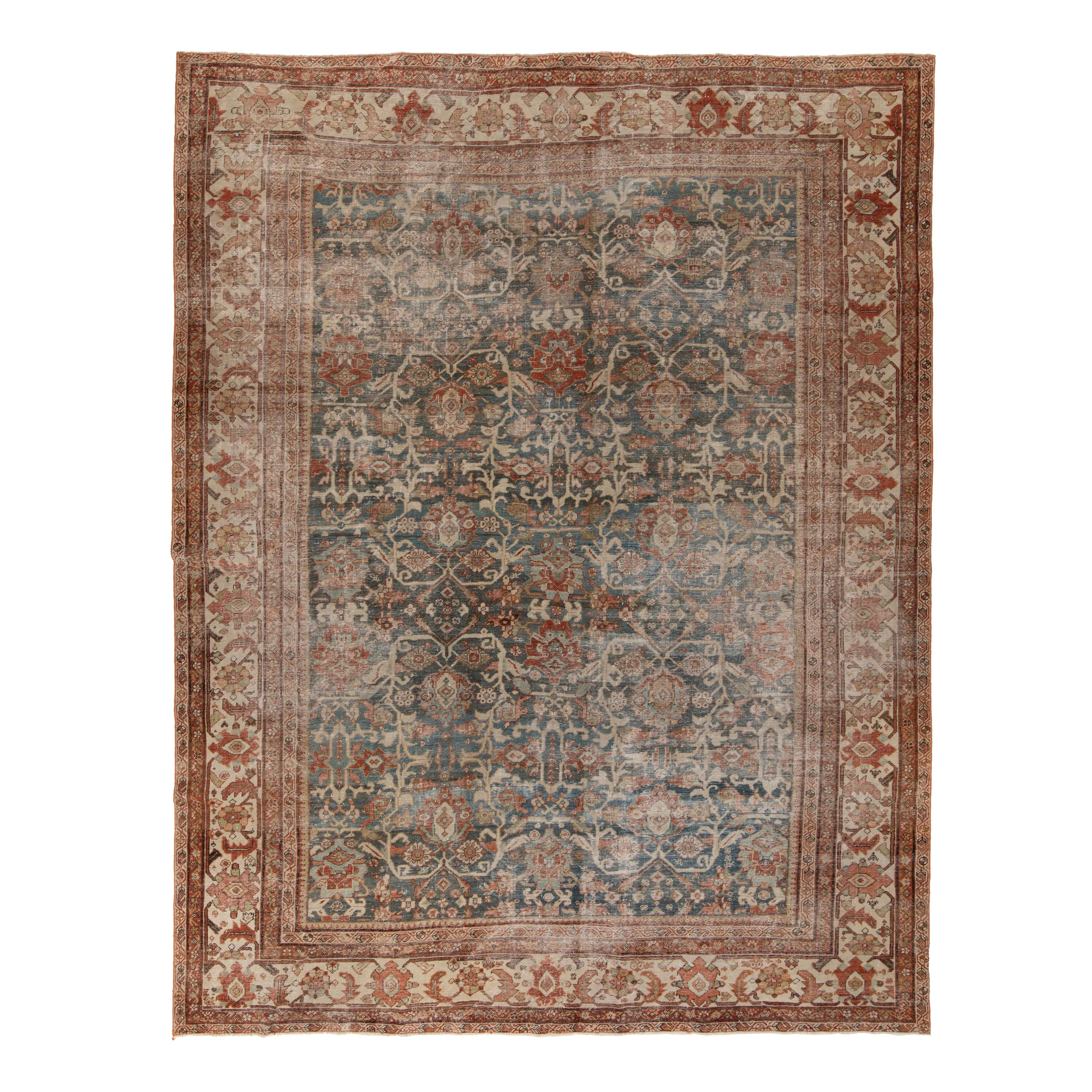 Red Sultanbad Vintage Rug - 10'6" x 13'4"