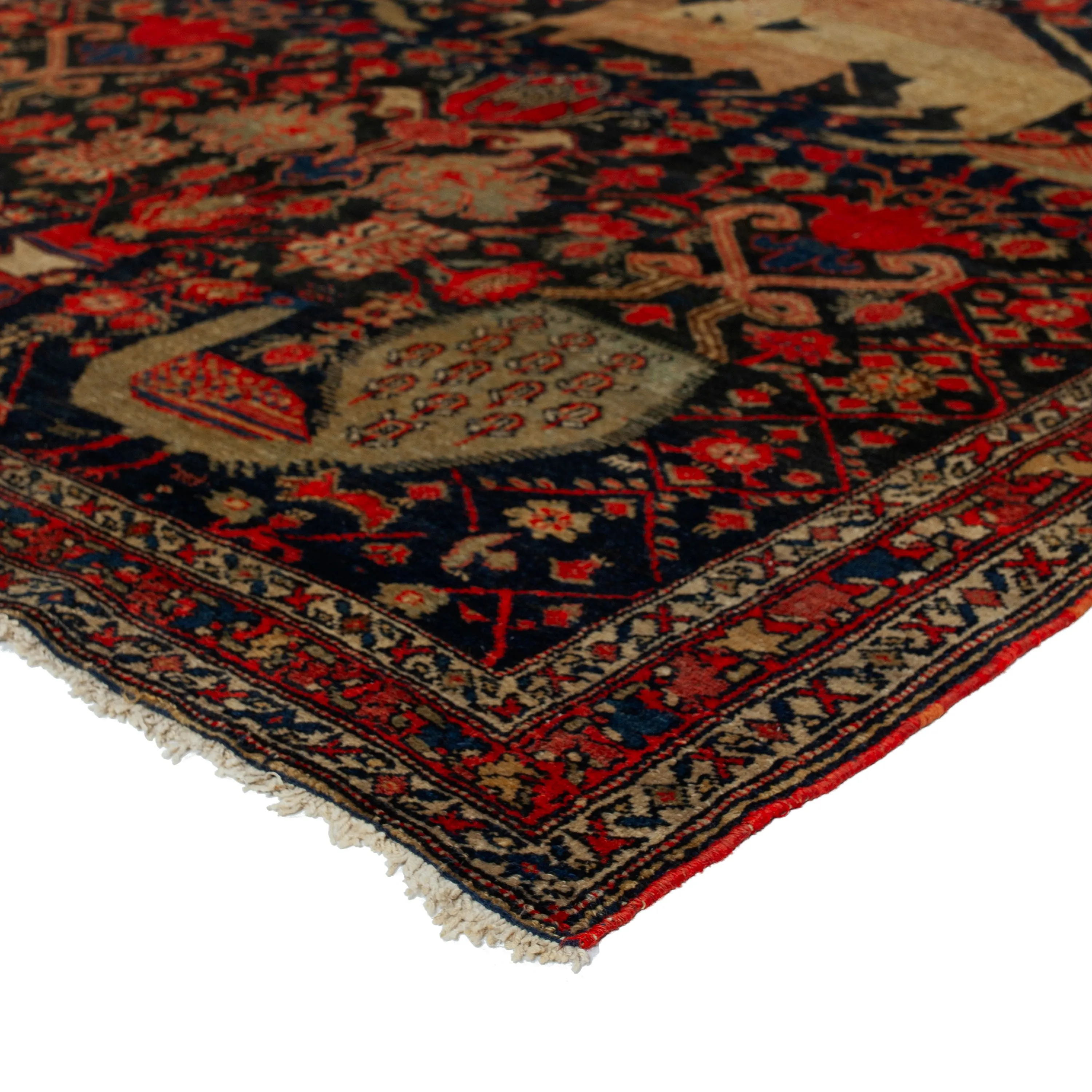 Red Traditional Per Malayier Rug - 4'8" x 6'3"