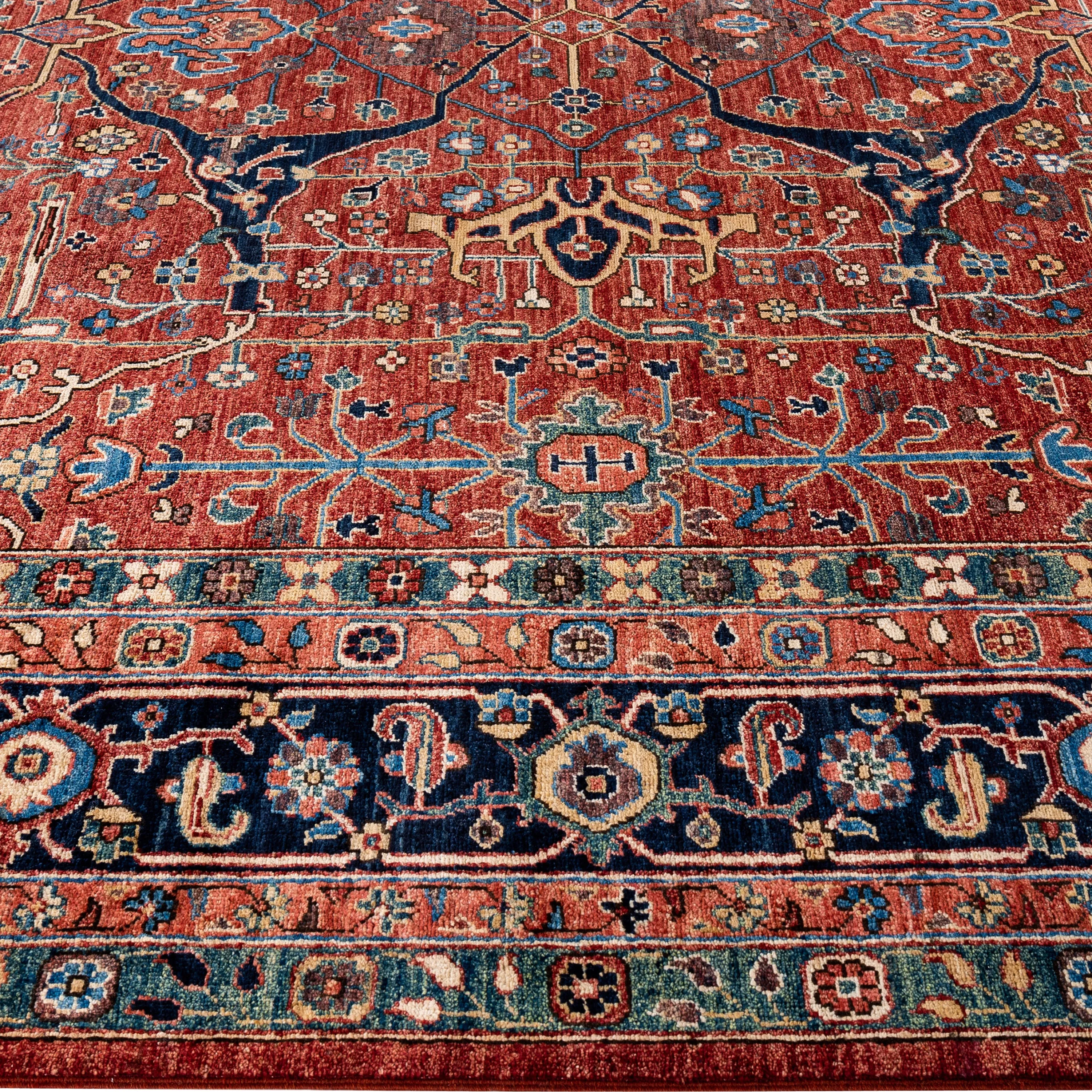 Red Traditional Serapi Wool Rug - 8'10" x 11'8"