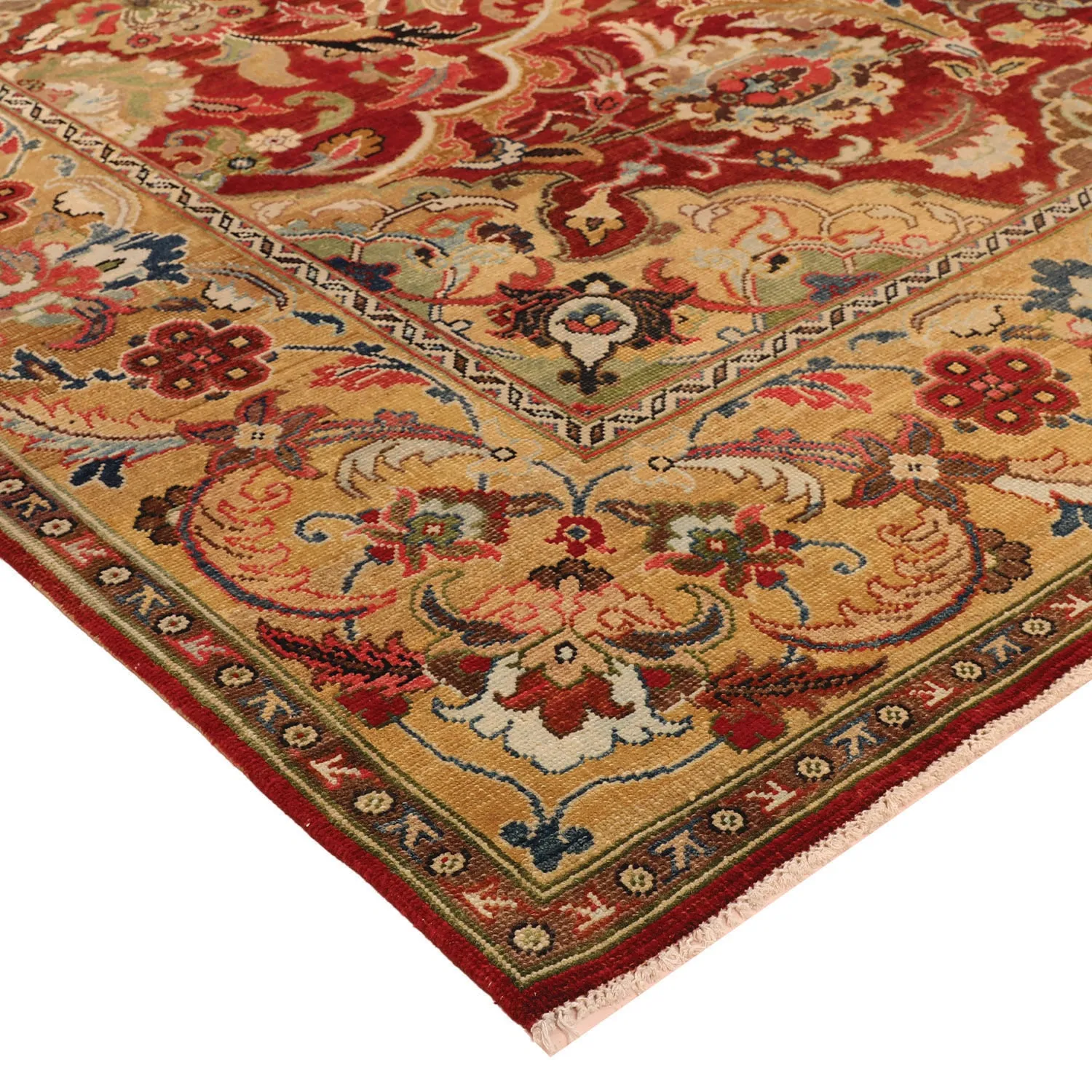 Red Traditional Wool Rug - 10'2" x 13'