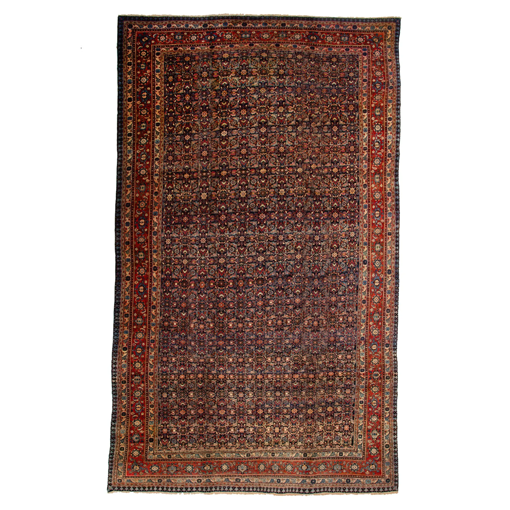 Red Traditional Wool Rug - 14' x 24'