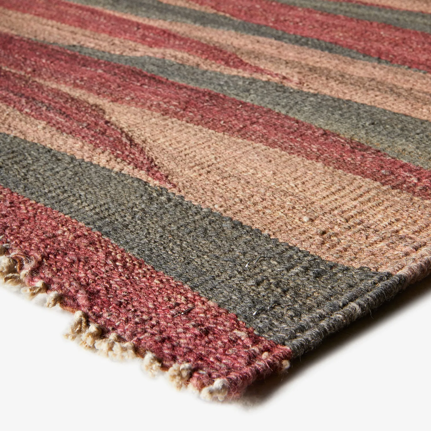 Red Turkish Flatweave Wool Rug - 8'1" x 9'11"