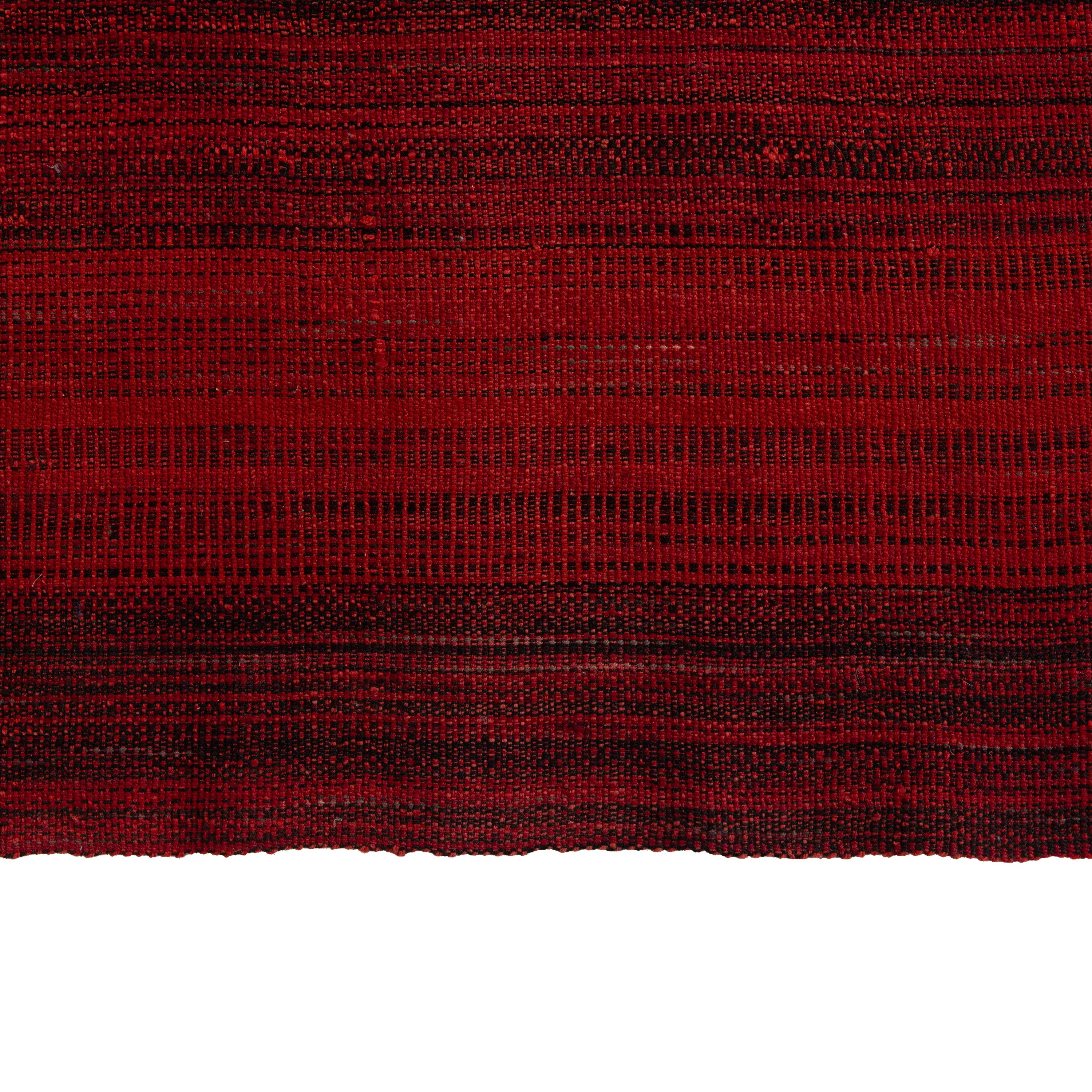 Red Vintage Flatweave Wool Persian Rug - 8'3" x 11'7"
