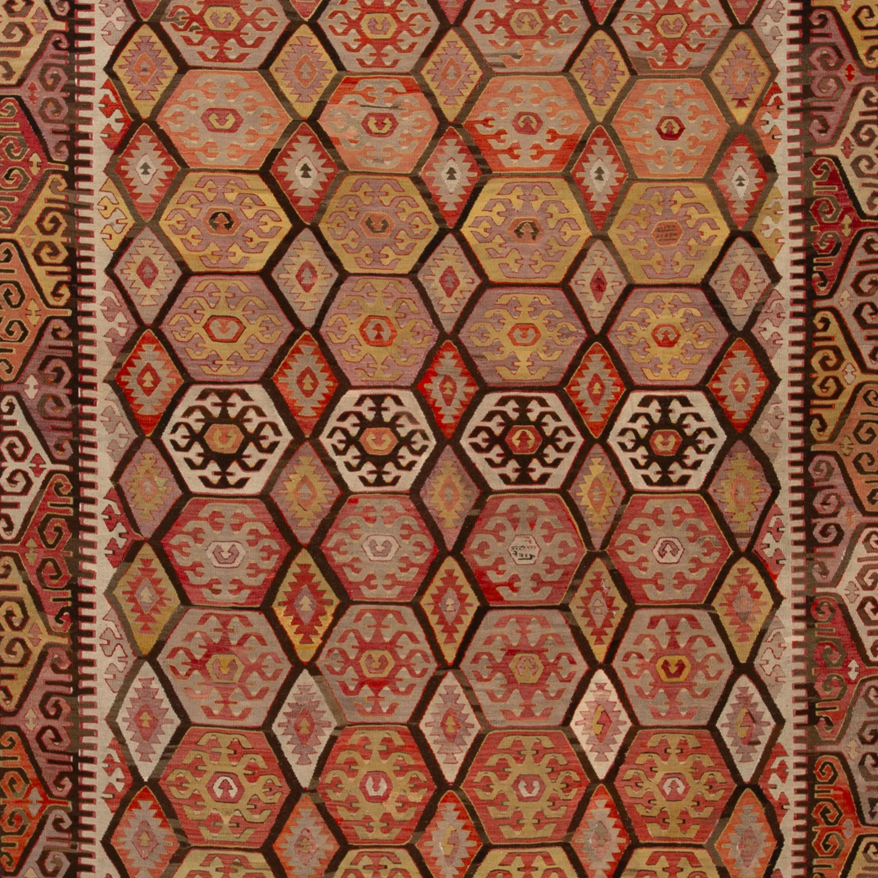 Red Vintage Flatweave Wool Runner - 5'9" x 14'4"