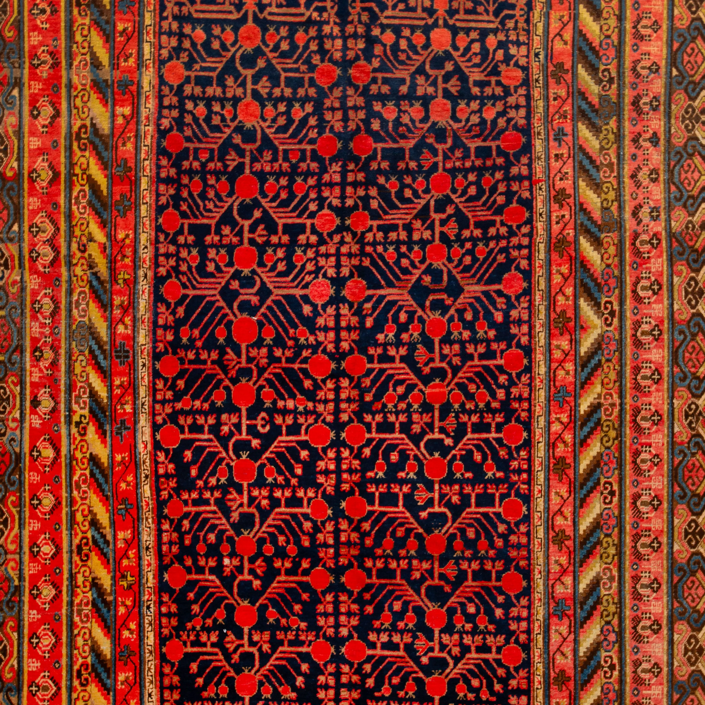 Red Vintage Traditional Anatolian Wool Rug - 7'8" x 13'