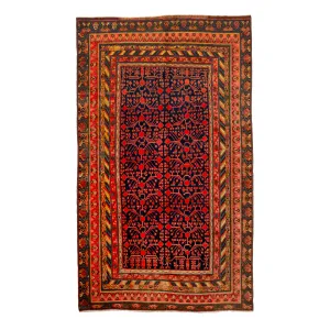 Red Vintage Traditional Anatolian Wool Rug - 7'8" x 13'