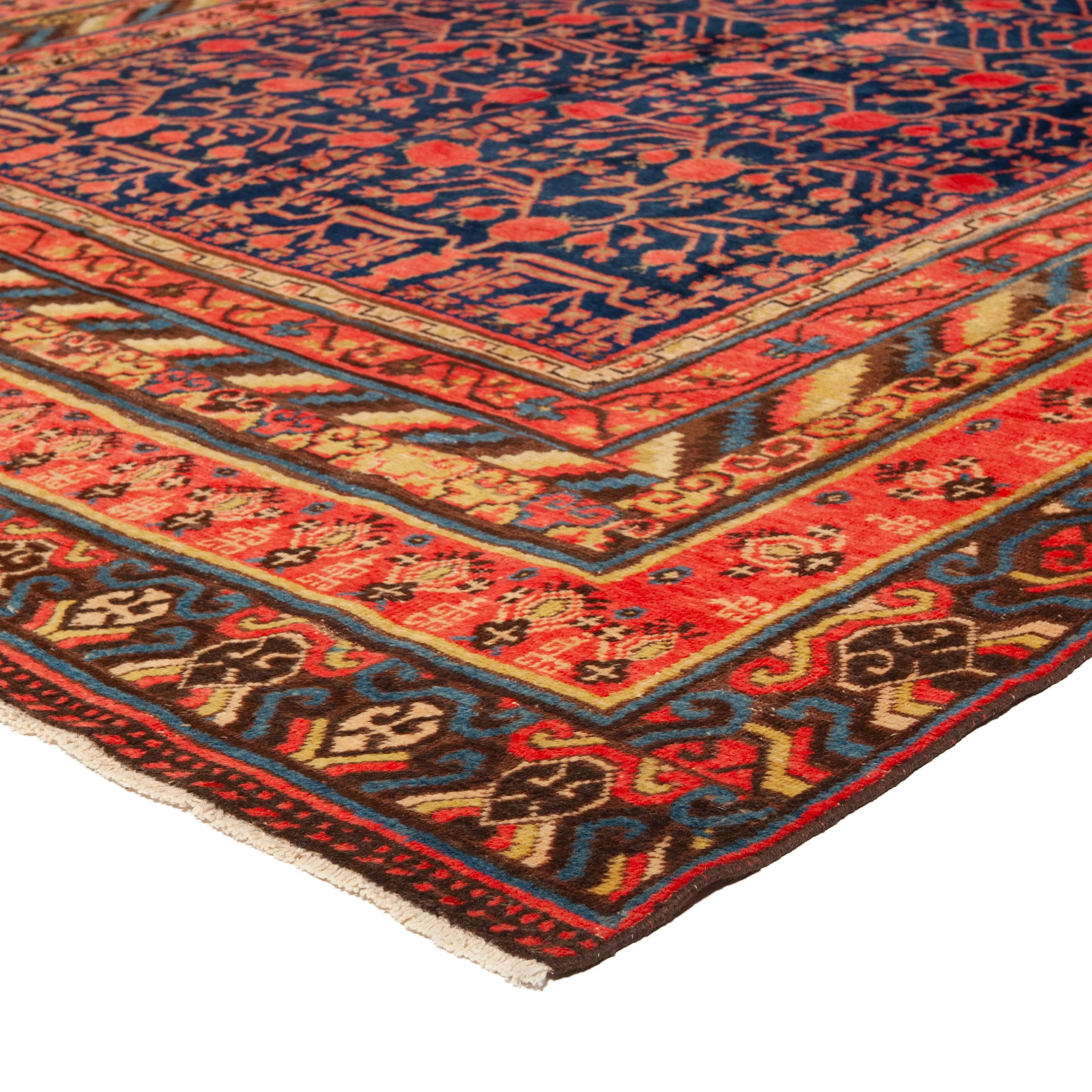 Red Vintage Traditional Anatolian Wool Rug - 7'8" x 13'