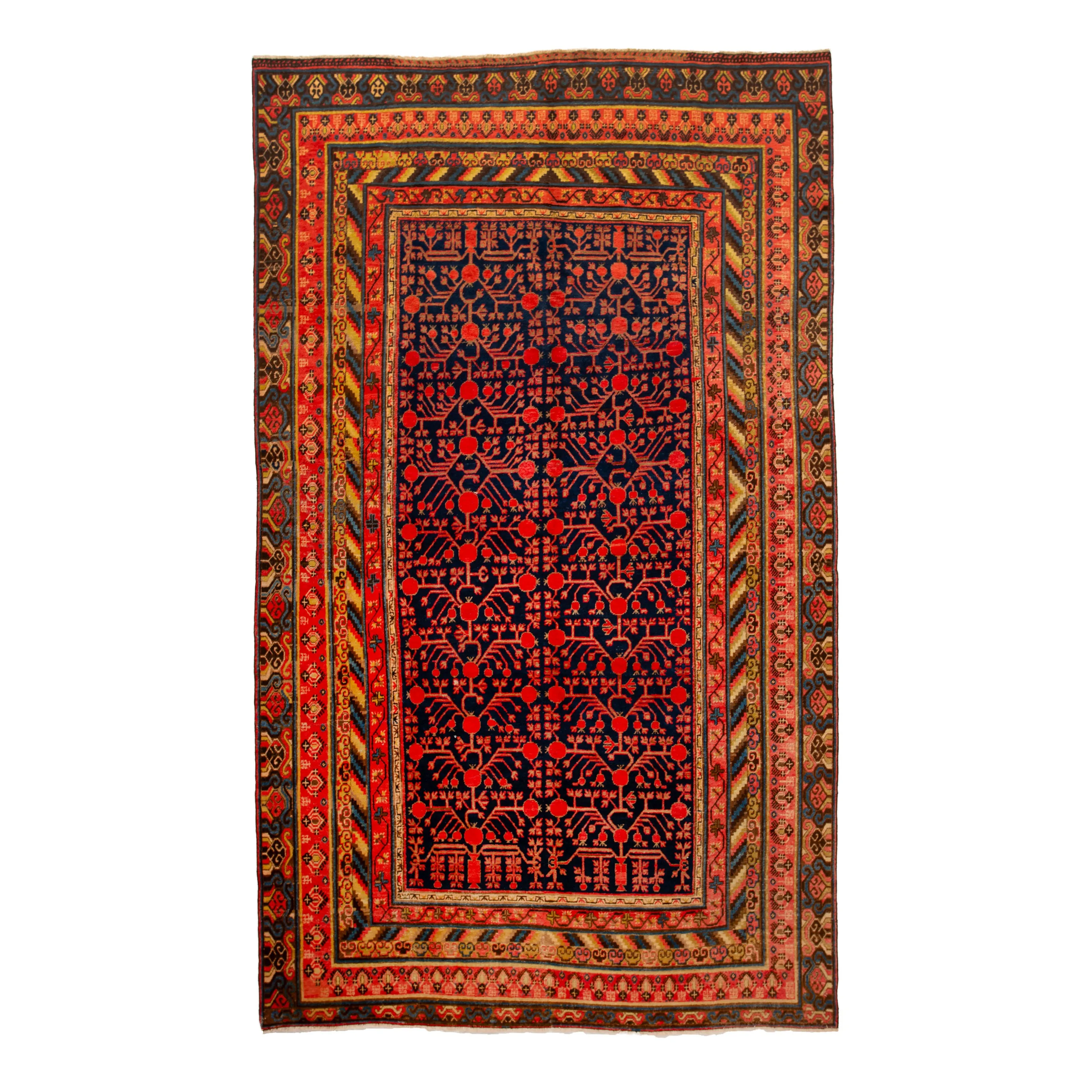 Red Vintage Traditional Anatolian Wool Rug - 7'8" x 13'