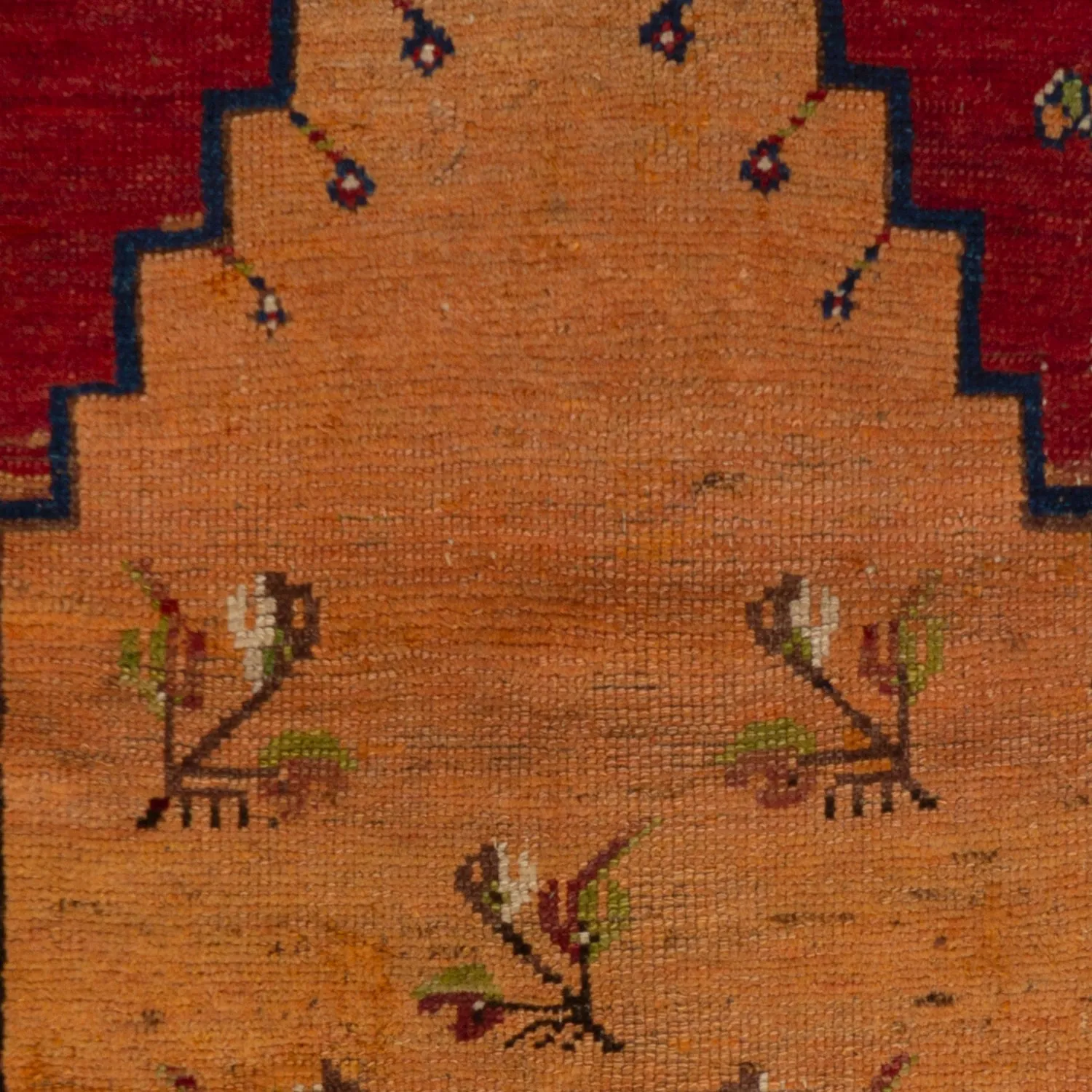 Red Vintage Traditional Wool Rug - 3'1" x 4'8"
