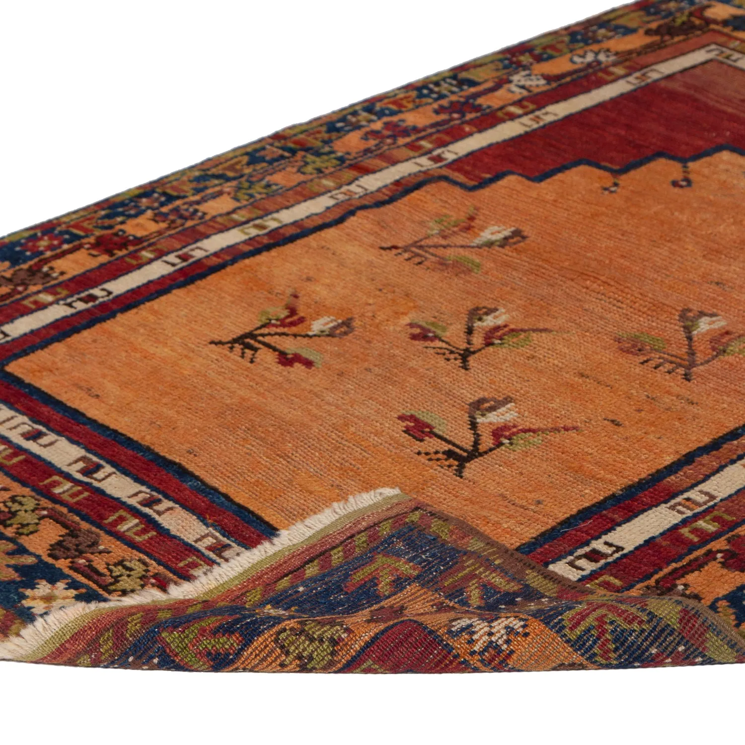 Red Vintage Traditional Wool Rug - 3'1" x 4'8"