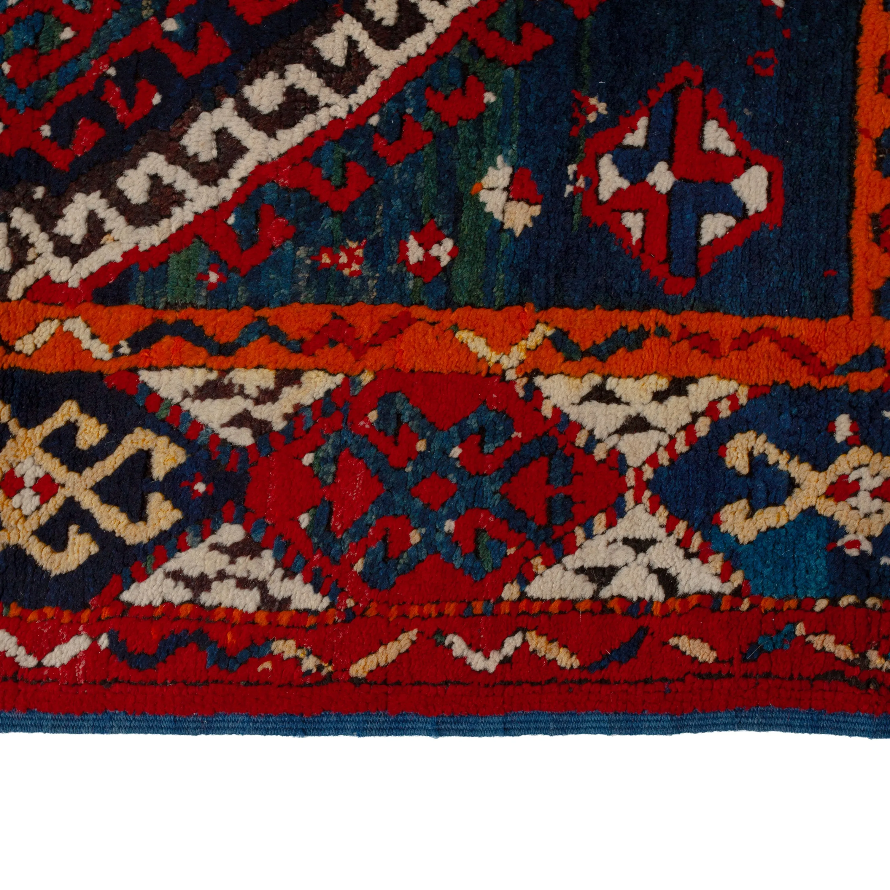 Red Vintage Traditional Wool Rug - 4' x 5'2"