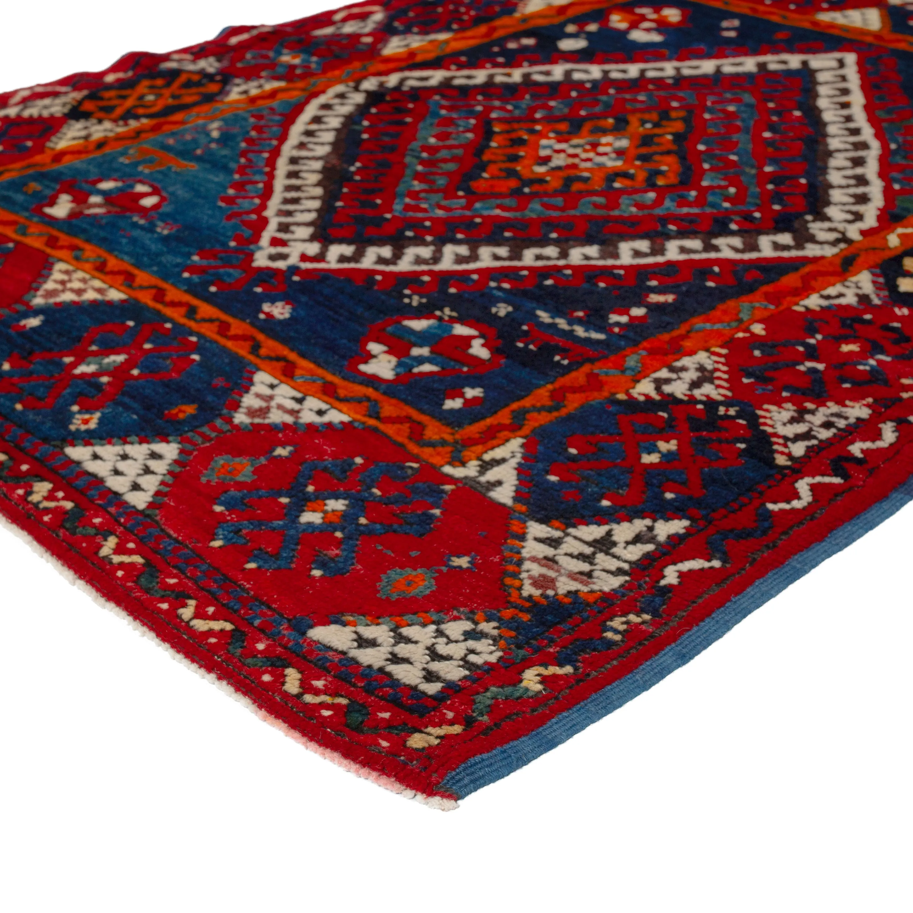 Red Vintage Traditional Wool Rug - 4' x 5'2"