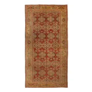 Red Vintage Traditional Wool Rug - 6'04" x 12'1"